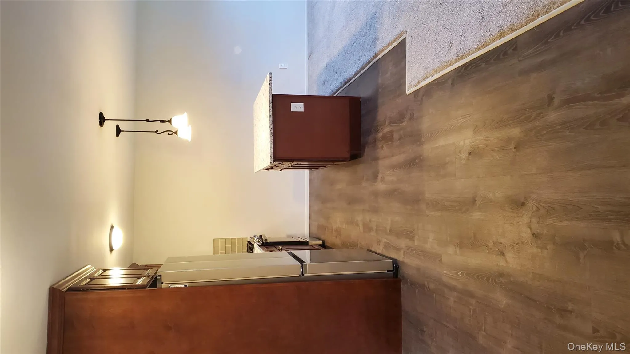 Hall with dark wood-type flooring Hall with dark wood-type flooring