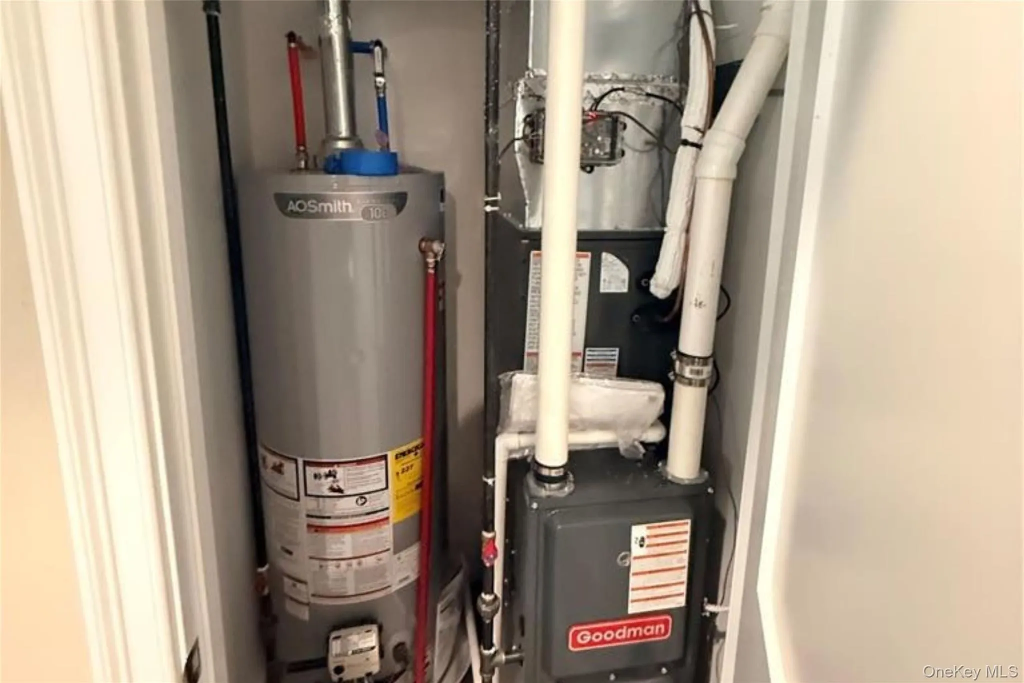 Utilities with water heater and heating unit Utilities with water heater and heating unit