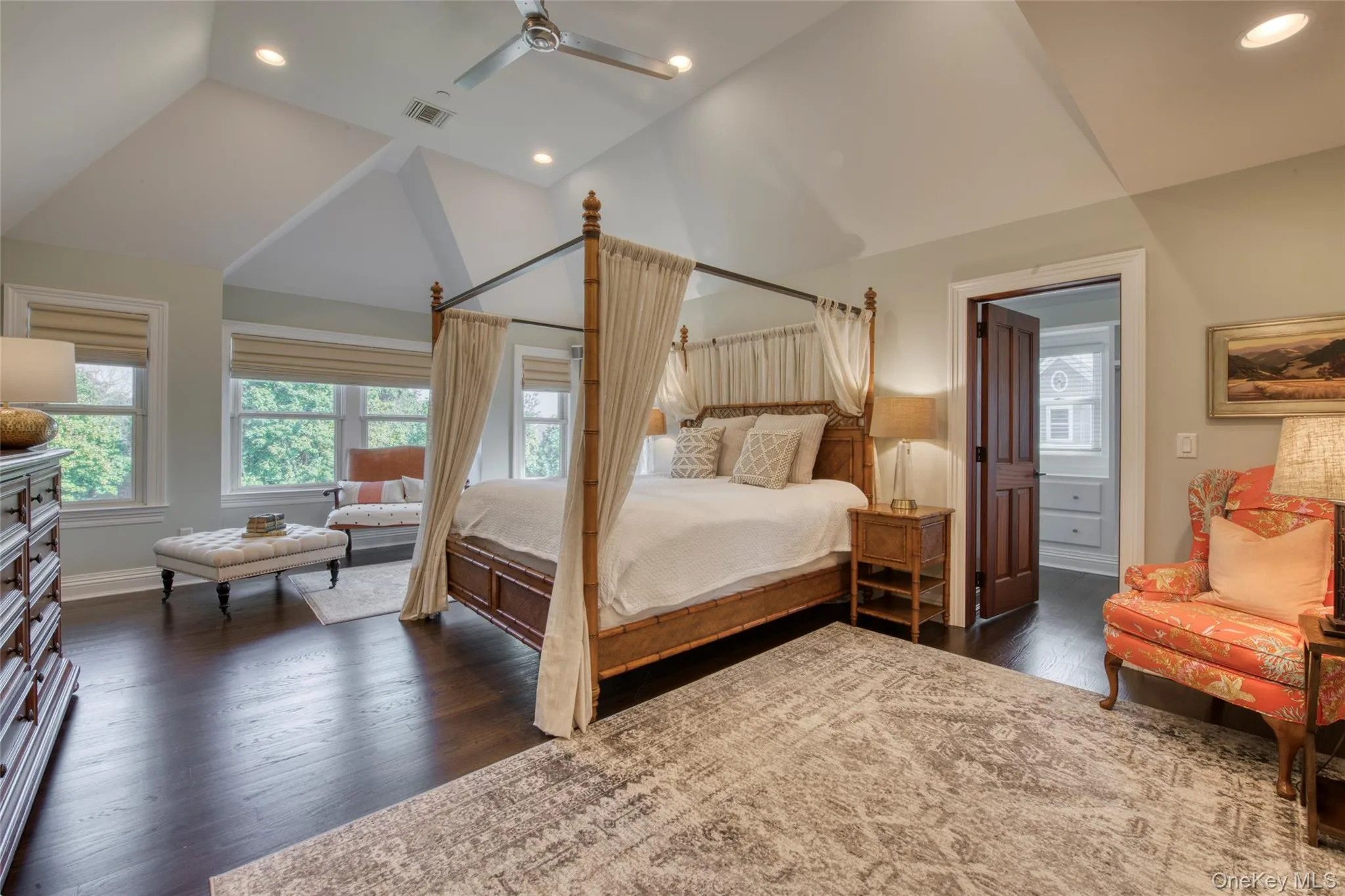 Primary suite feature soaring cathedral ceilings and private balcony Primary suite feature soaring cathedral ceilings and private balcony