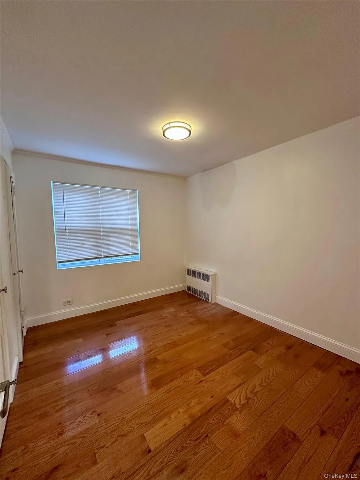 Spare room with light wood-type flooring and radiator Spare room with light wood-type flooring and radiator