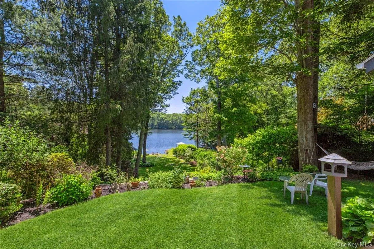 View of grassy yard with a water view View of grassy yard with a water view