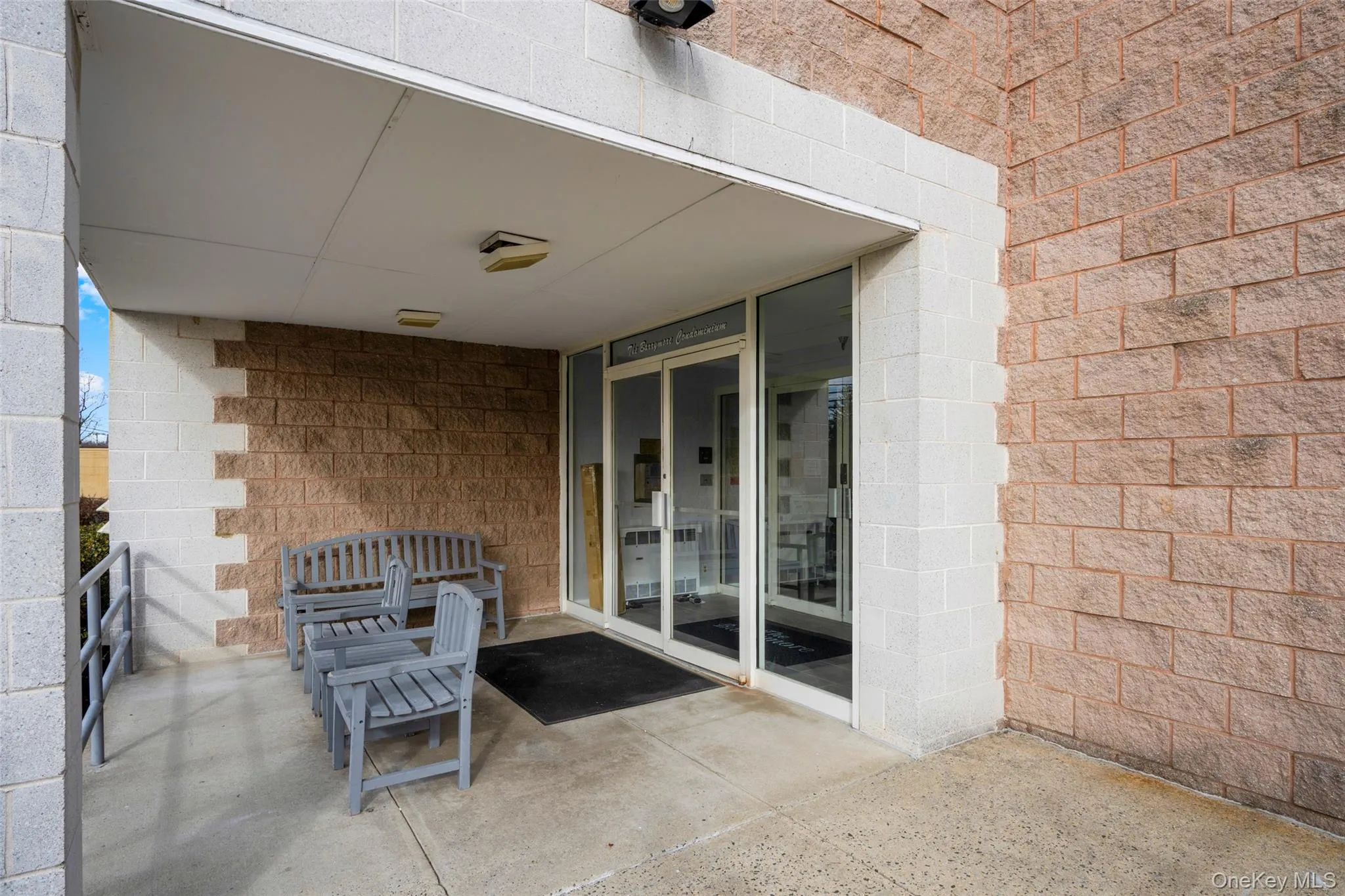 View of building front. View of building front.