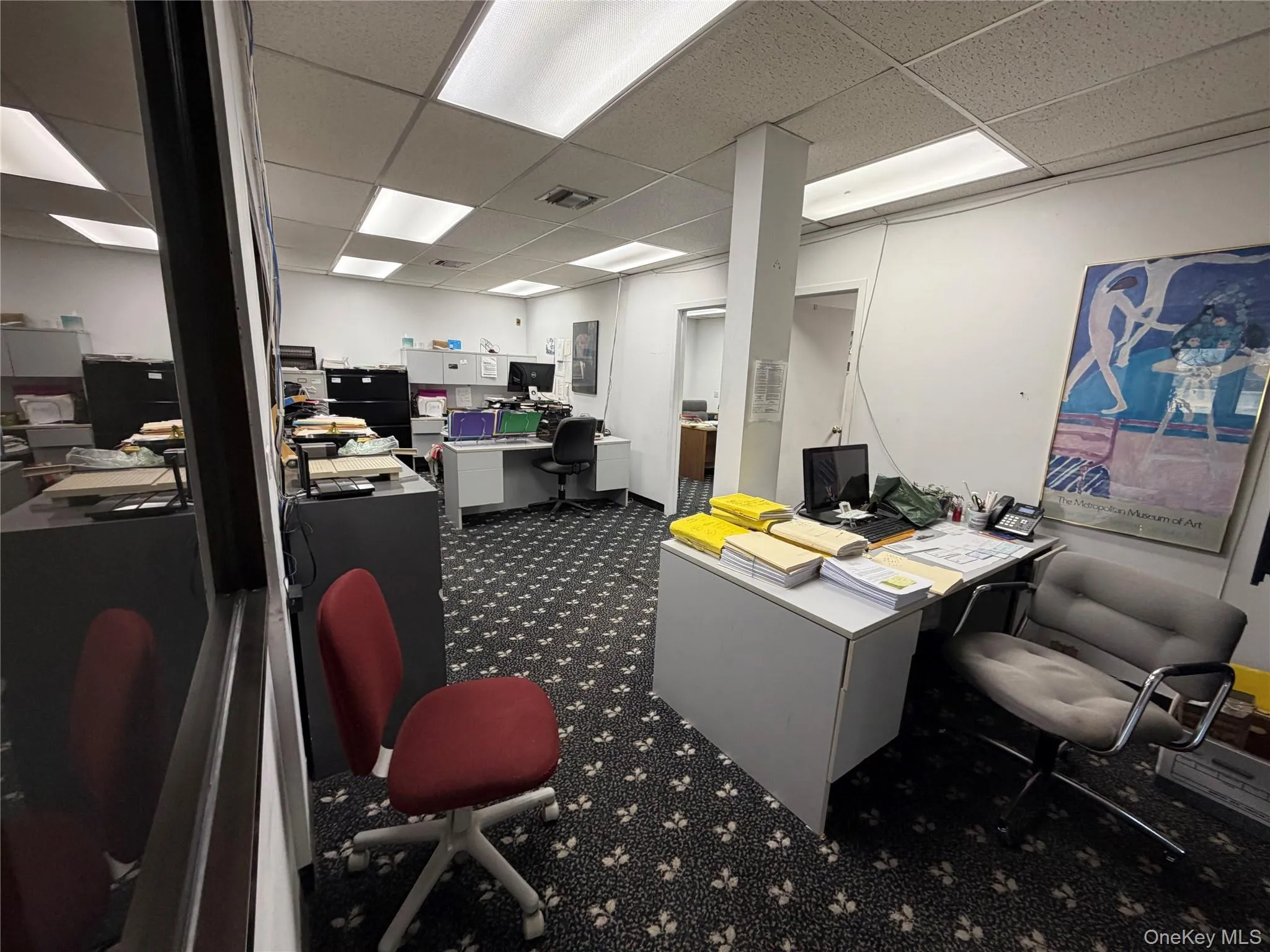Home office featuring a paneled ceiling Home office featuring a paneled ceiling