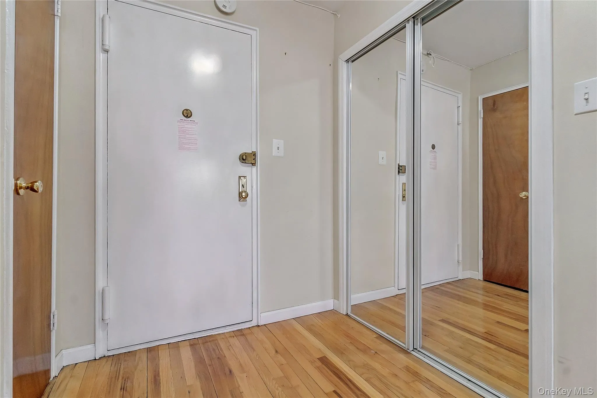 Entryway with hardwood / wood-style flooring and baseboards Entryway with hardwood / wood-style flooring and baseboards