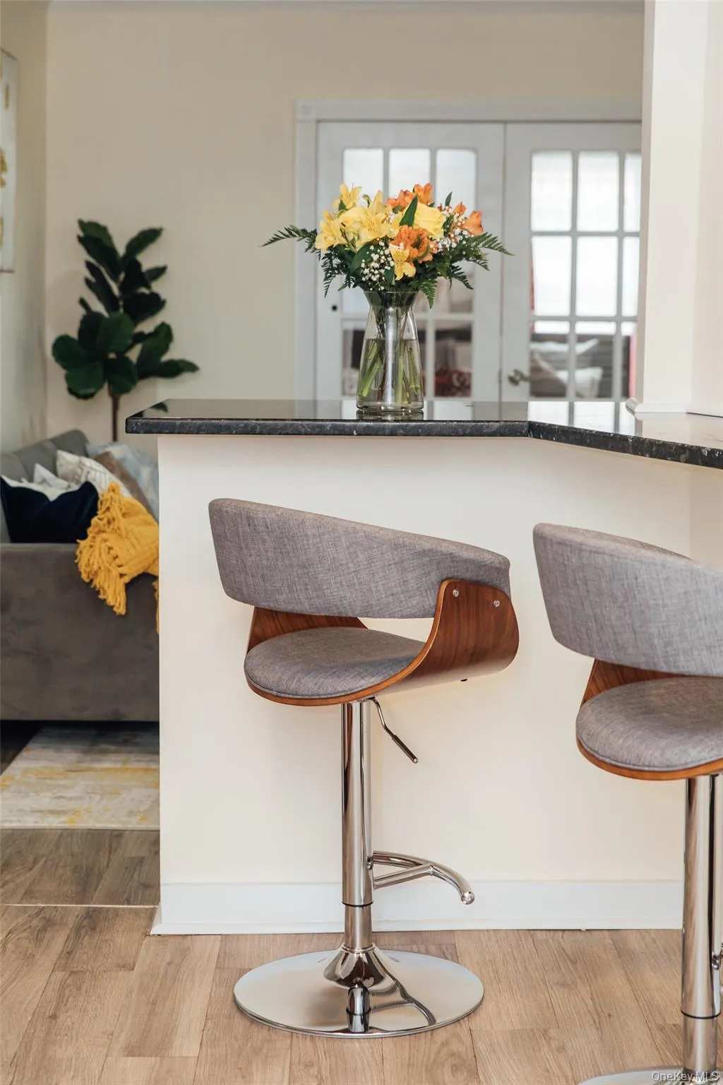 Bar with light wood finished floors Bar with light wood finished floors