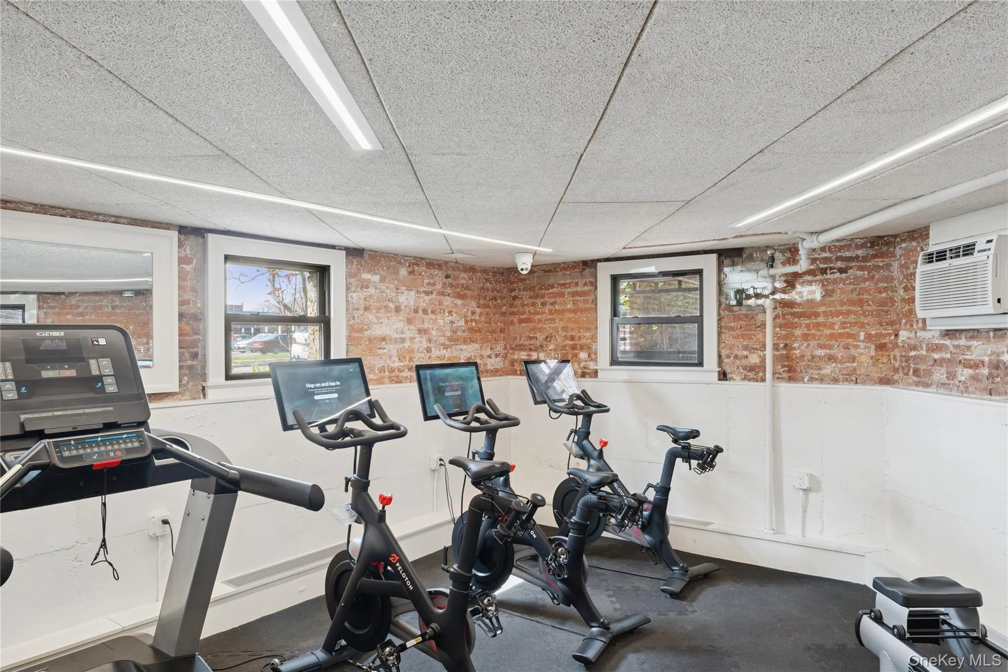 Peloton bikes in the gym Peloton bikes in the gym