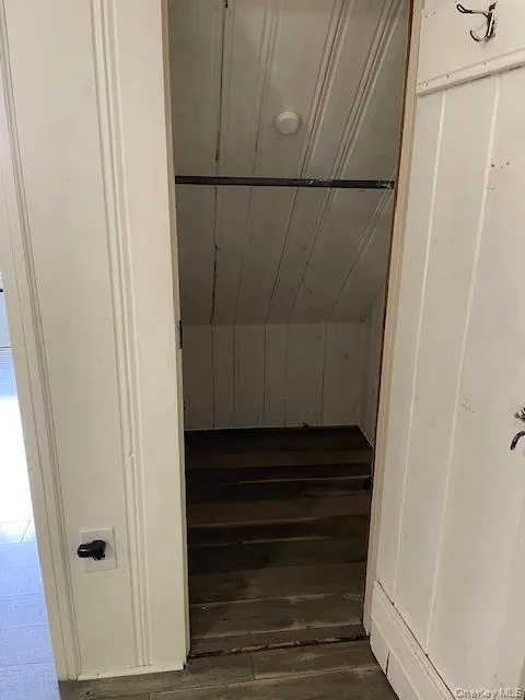 Staircase with hardwood / wood-style flooring Staircase with hardwood / wood-style flooring