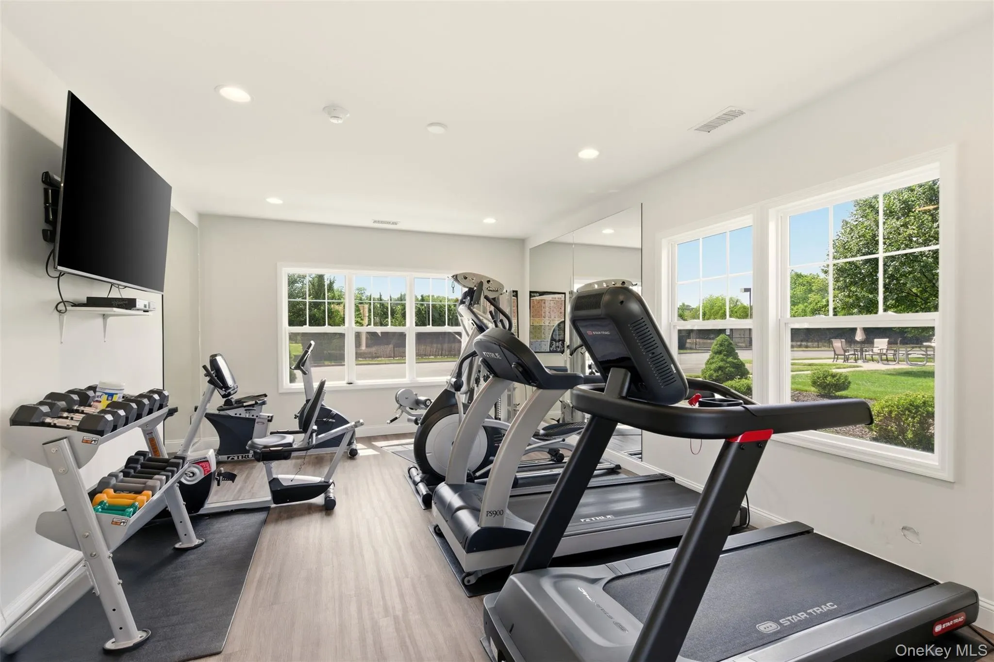 Gym with recessed lighting Gym with recessed lighting