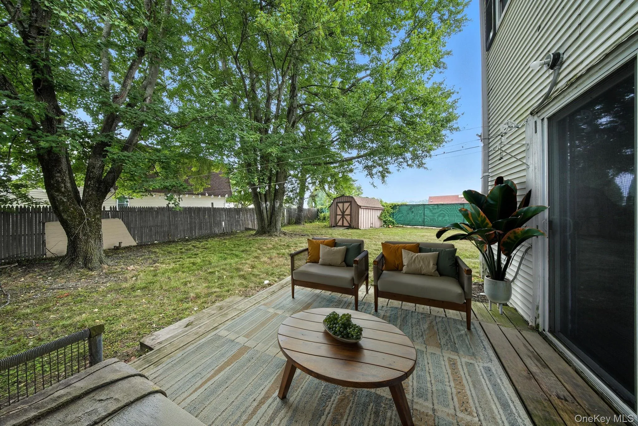 Small back deck, virtually staged Small back deck, virtually staged