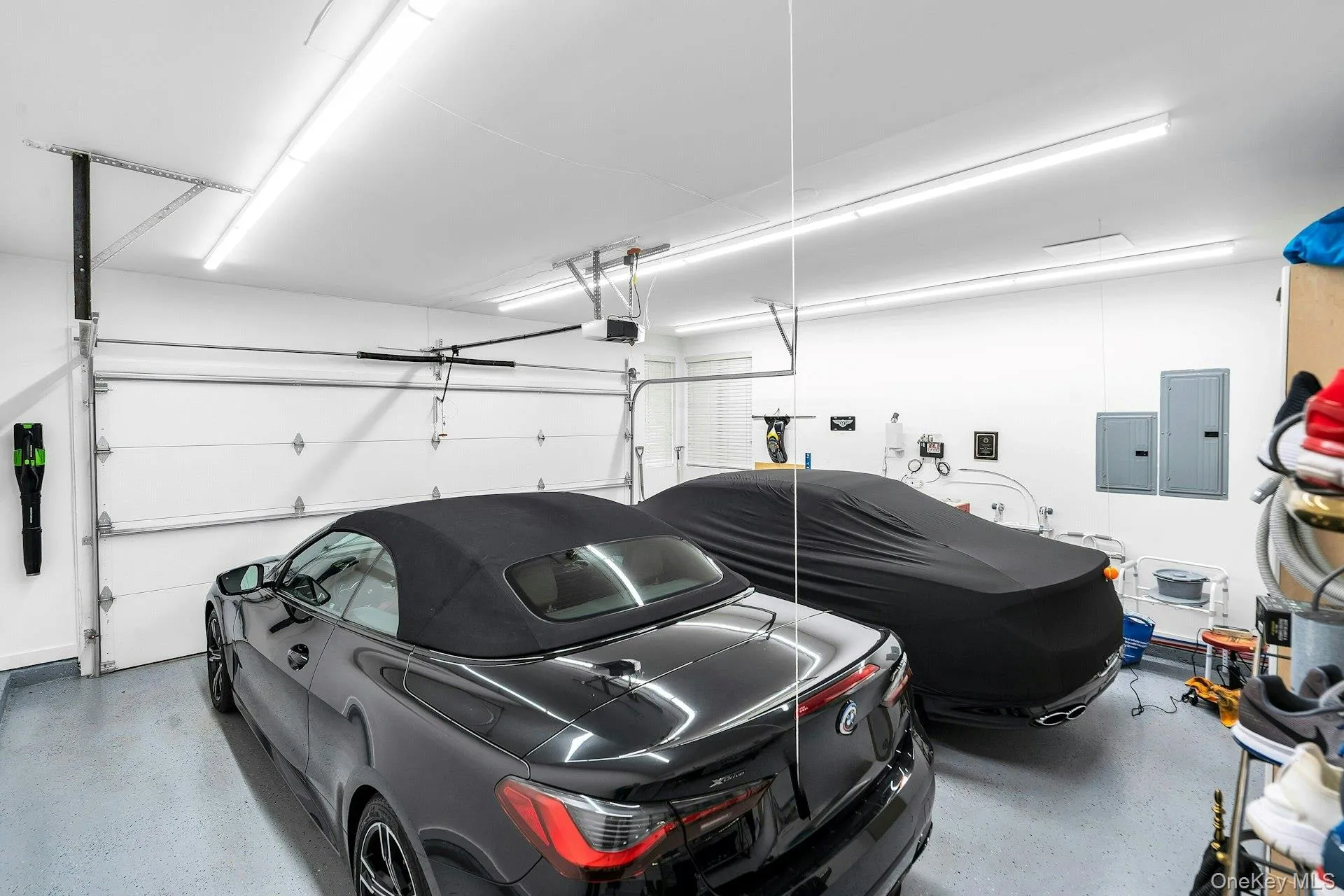 Oversized 2 Car Garage with Special Lighting Oversized 2 Car Garage with Special Lighting