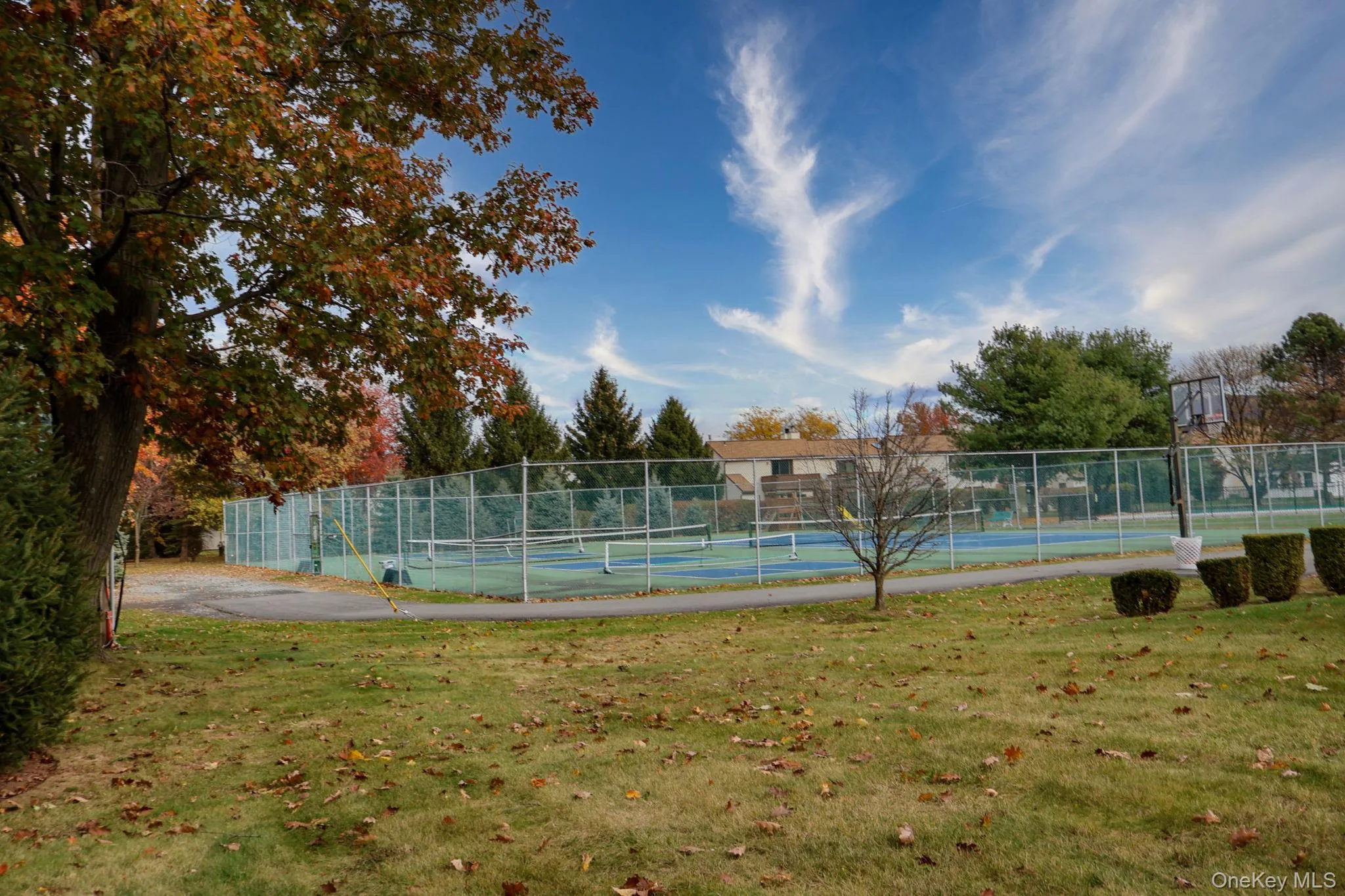 View of tennis court View of tennis court