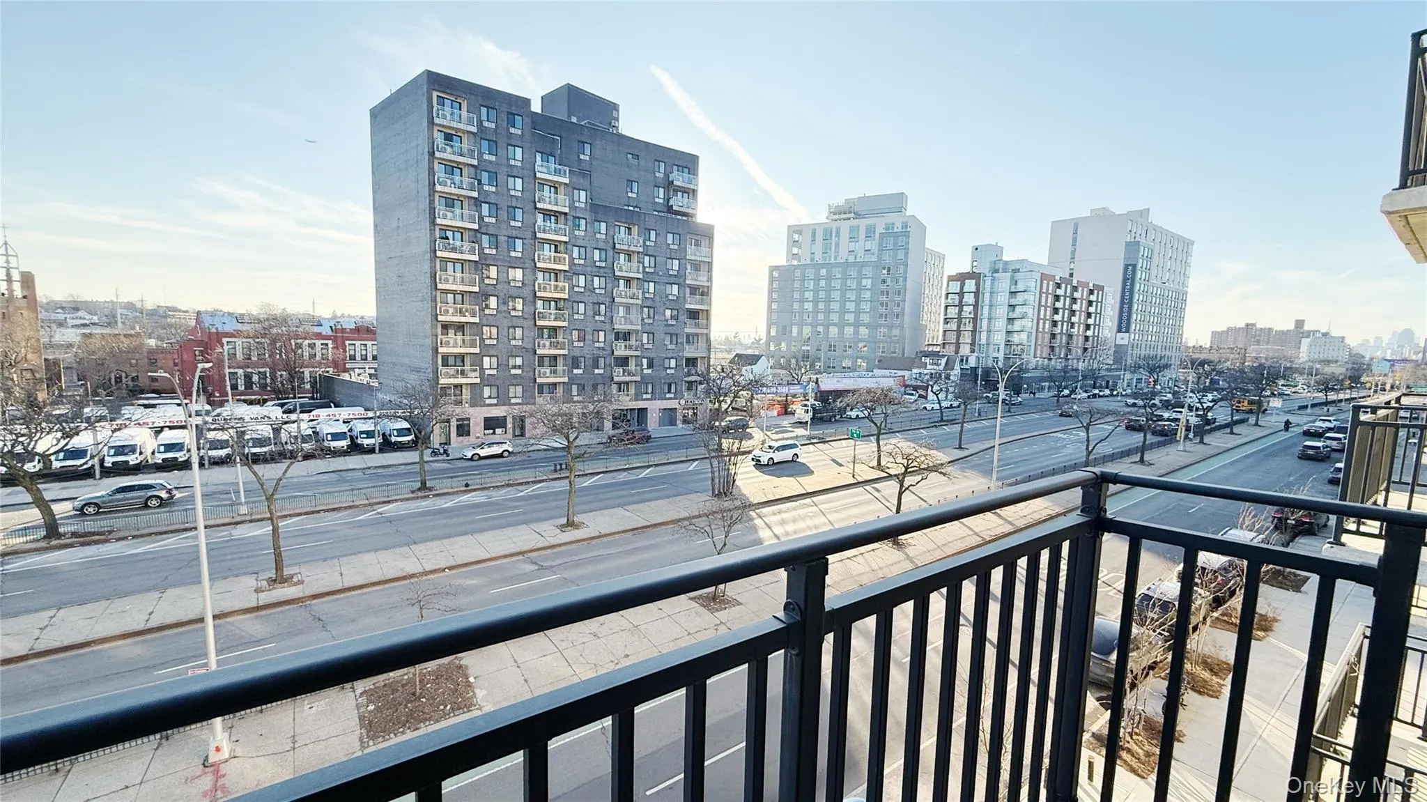 Balcony with a city view Balcony with a city view