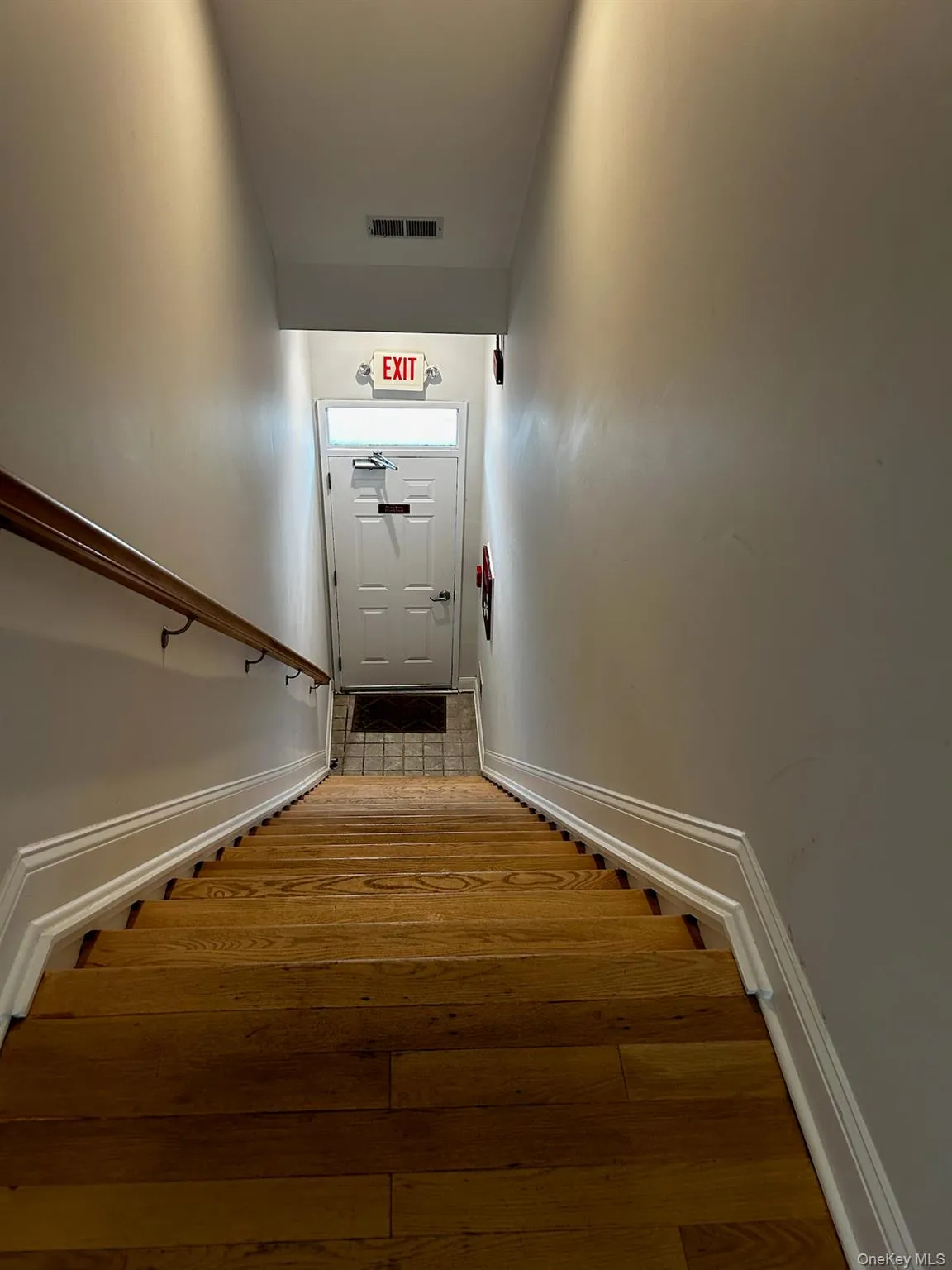 Stairway with baseboards Stairway with baseboards