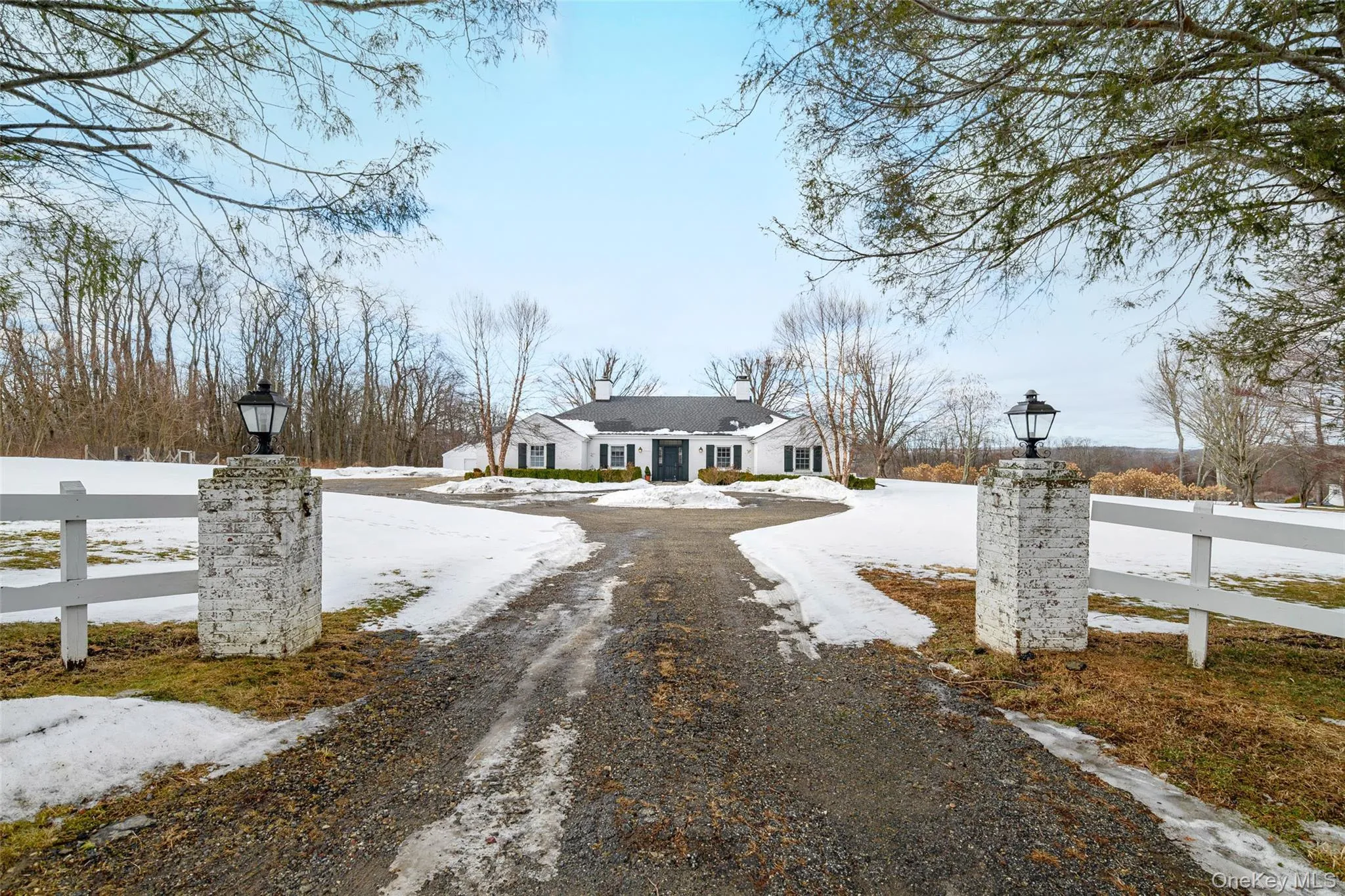 View of street featuring street lights View of street featuring street lights
