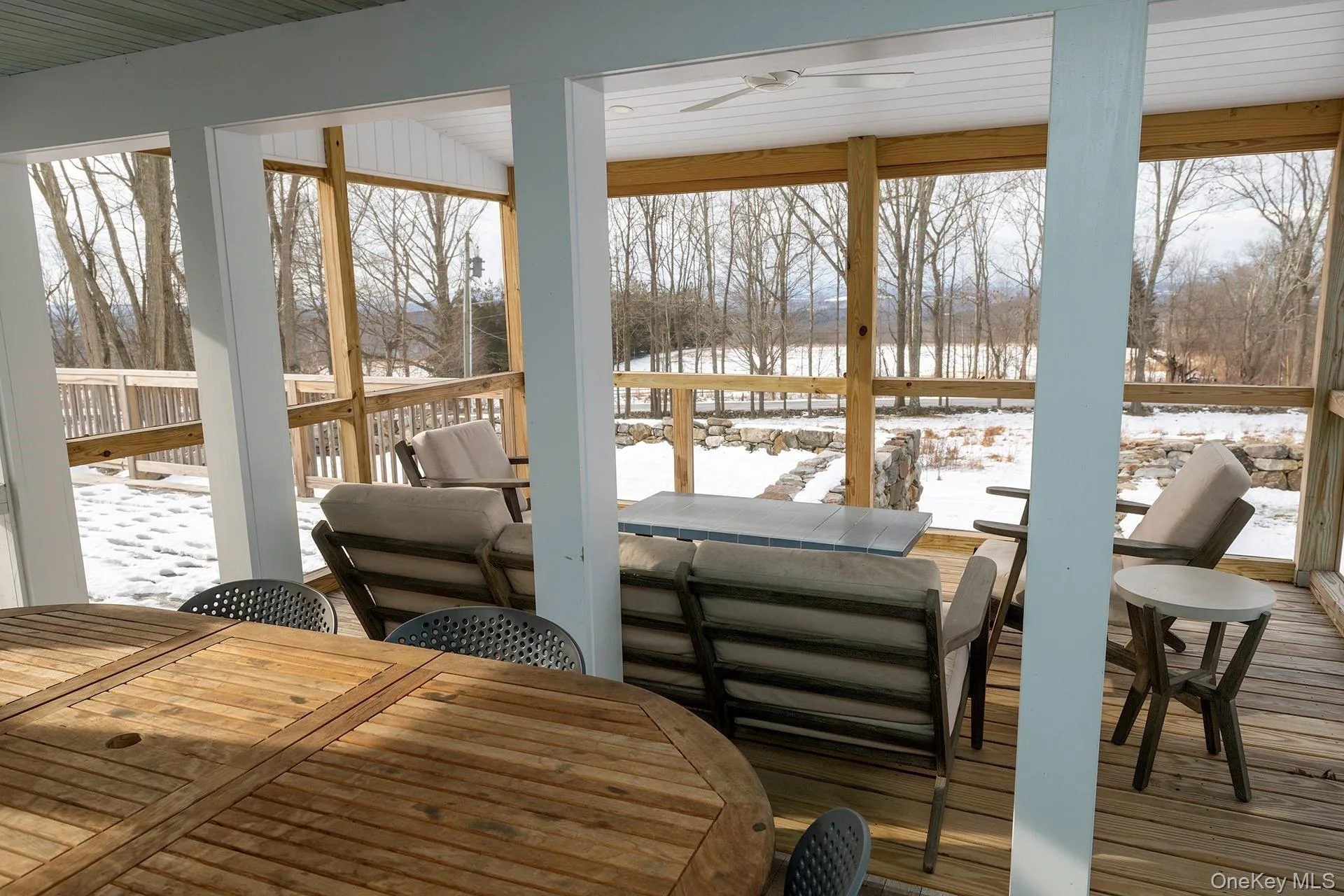 Screened porch off the den Screened porch off the den