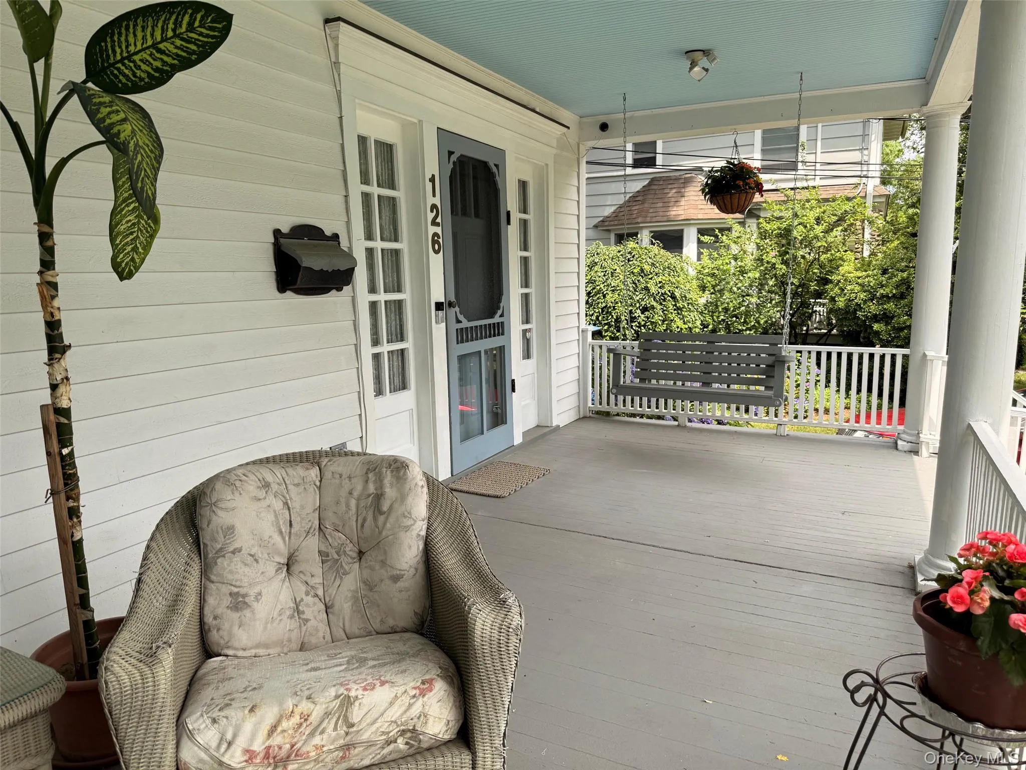 Relax on the porch swing Relax on the porch swing