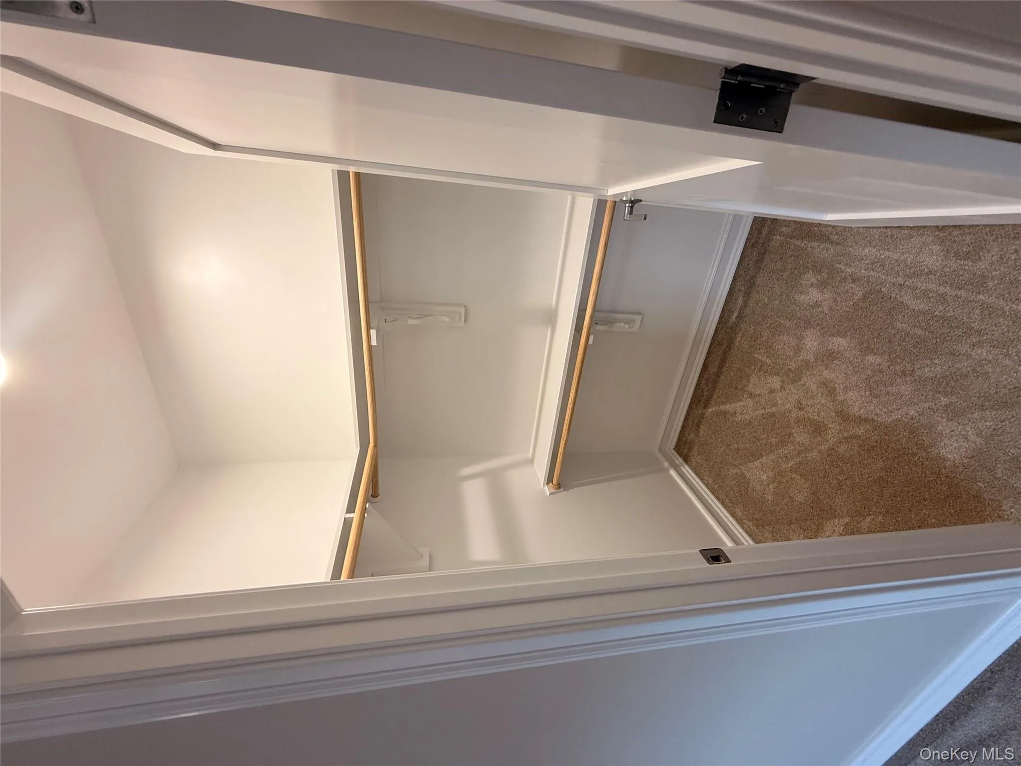 Spacious closet featuring dark colored carpet Spacious closet featuring dark colored carpet