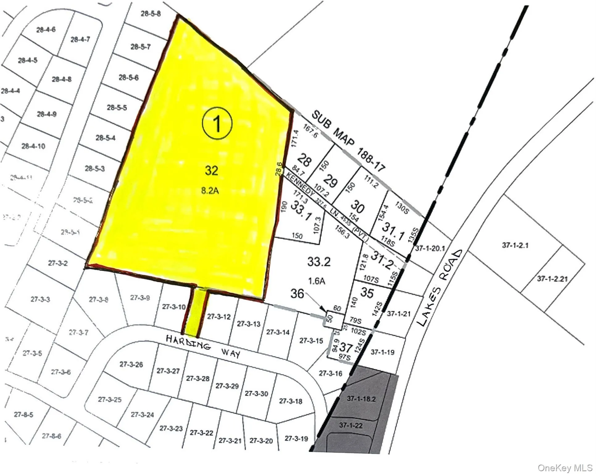 Map showing property parcels Map showing property parcels