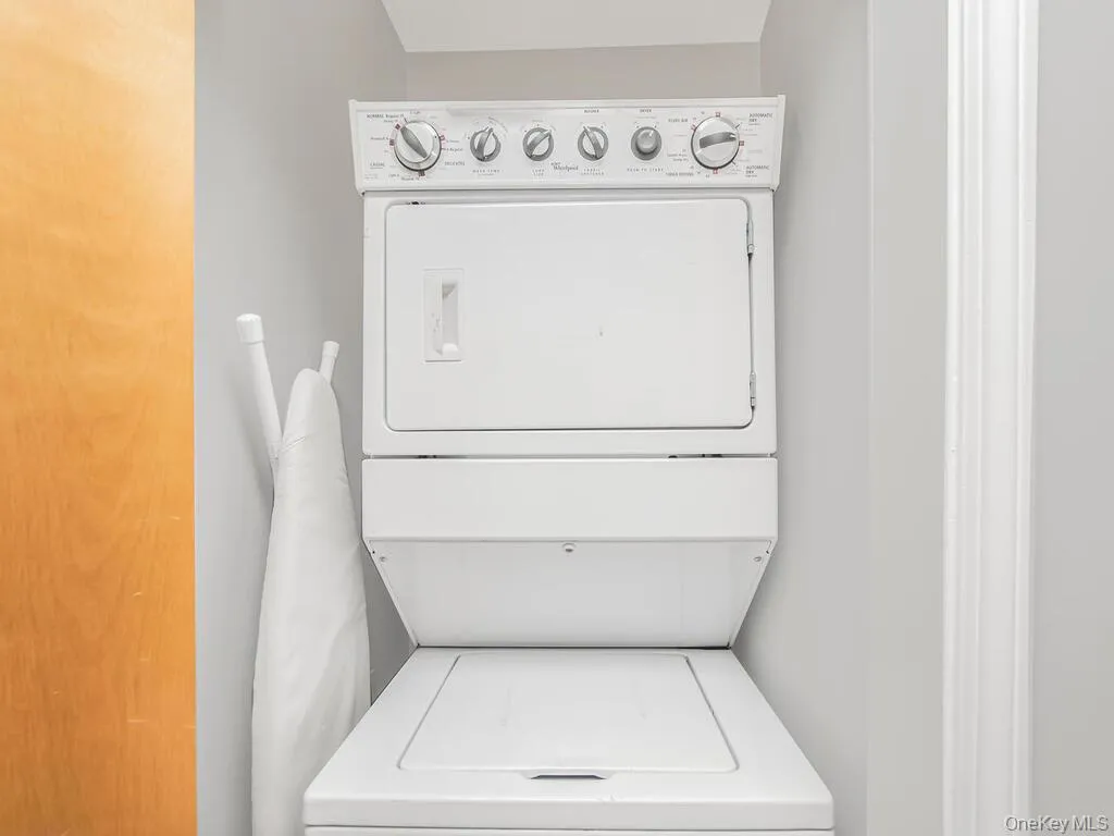 Laundry area with stacked washer / dryer Laundry area with stacked washer / dryer