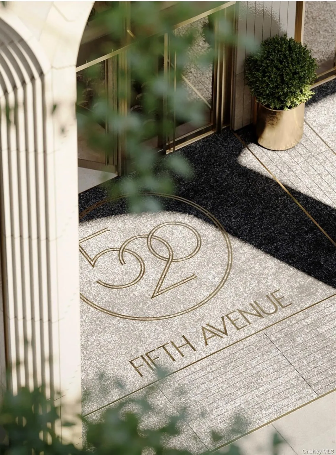 Building entrance exterior view Building entrance exterior view