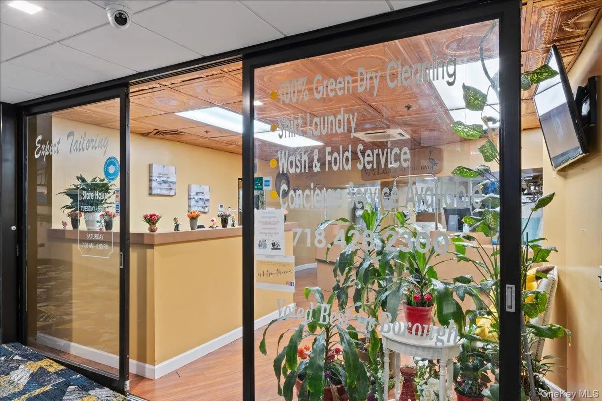 Reception with a bar and a security system Reception with a bar and a security system