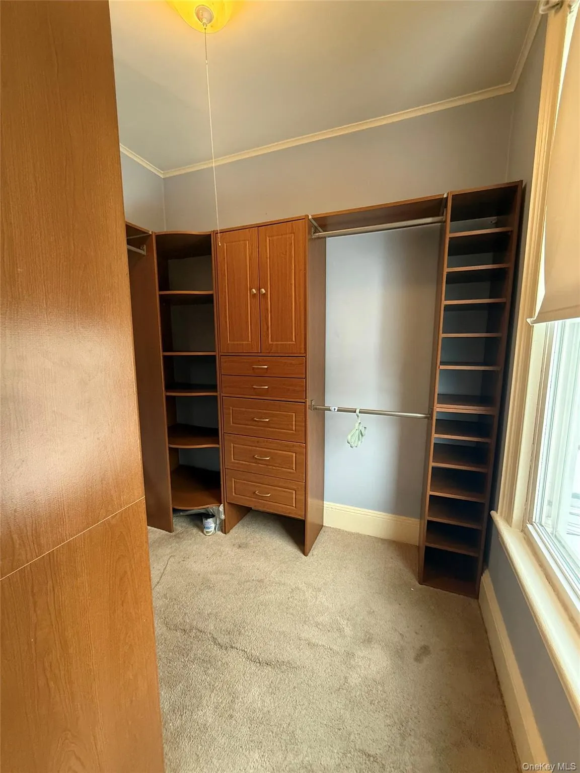 Spacious closet featuring light carpet Spacious closet featuring light carpet