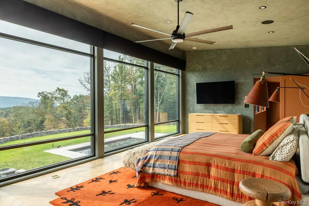 Bedroom with recessed lighting and ceiling fan Bedroom with recessed lighting and ceiling fan