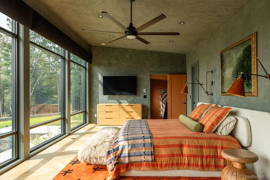 Bedroom featuring a ceiling fan and recessed lighting Bedroom featuring a ceiling fan and recessed lighting
