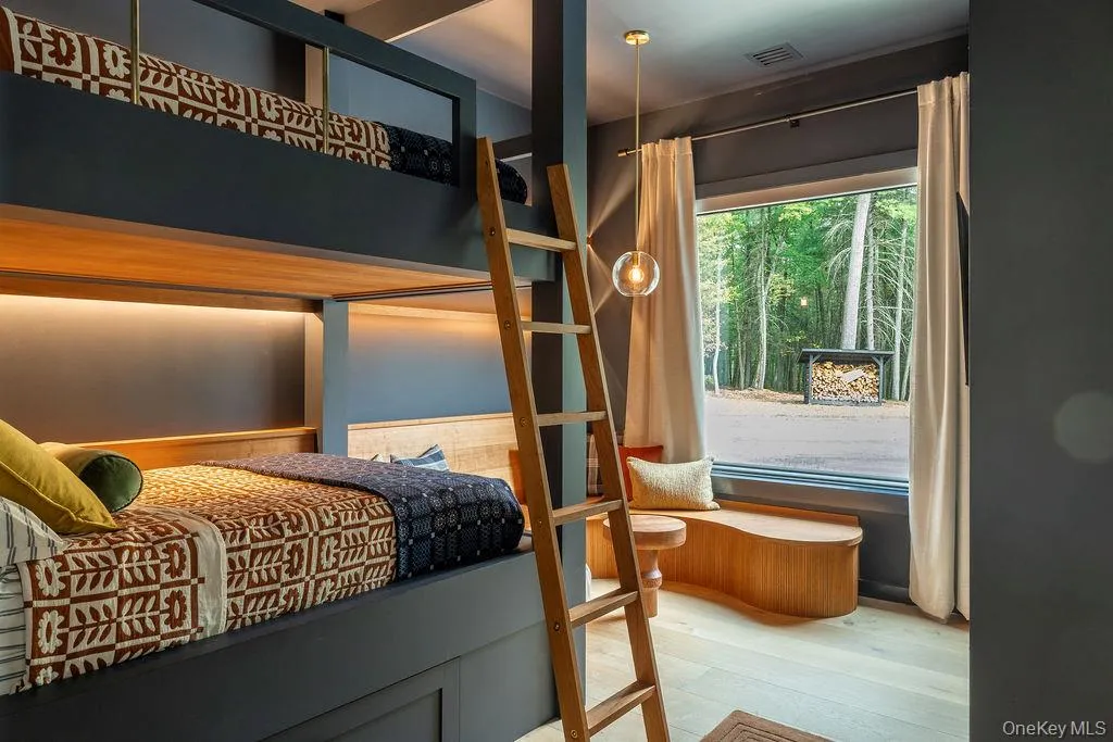 Bedroom with light wood-type flooring Bedroom with light wood-type flooring