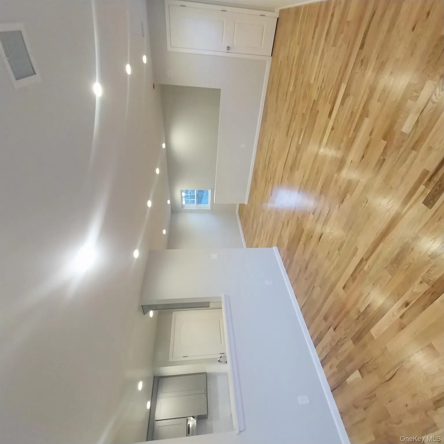Empty room featuring recessed lighting and light wood-type flooring Empty room featuring recessed lighting and light wood-type flooring