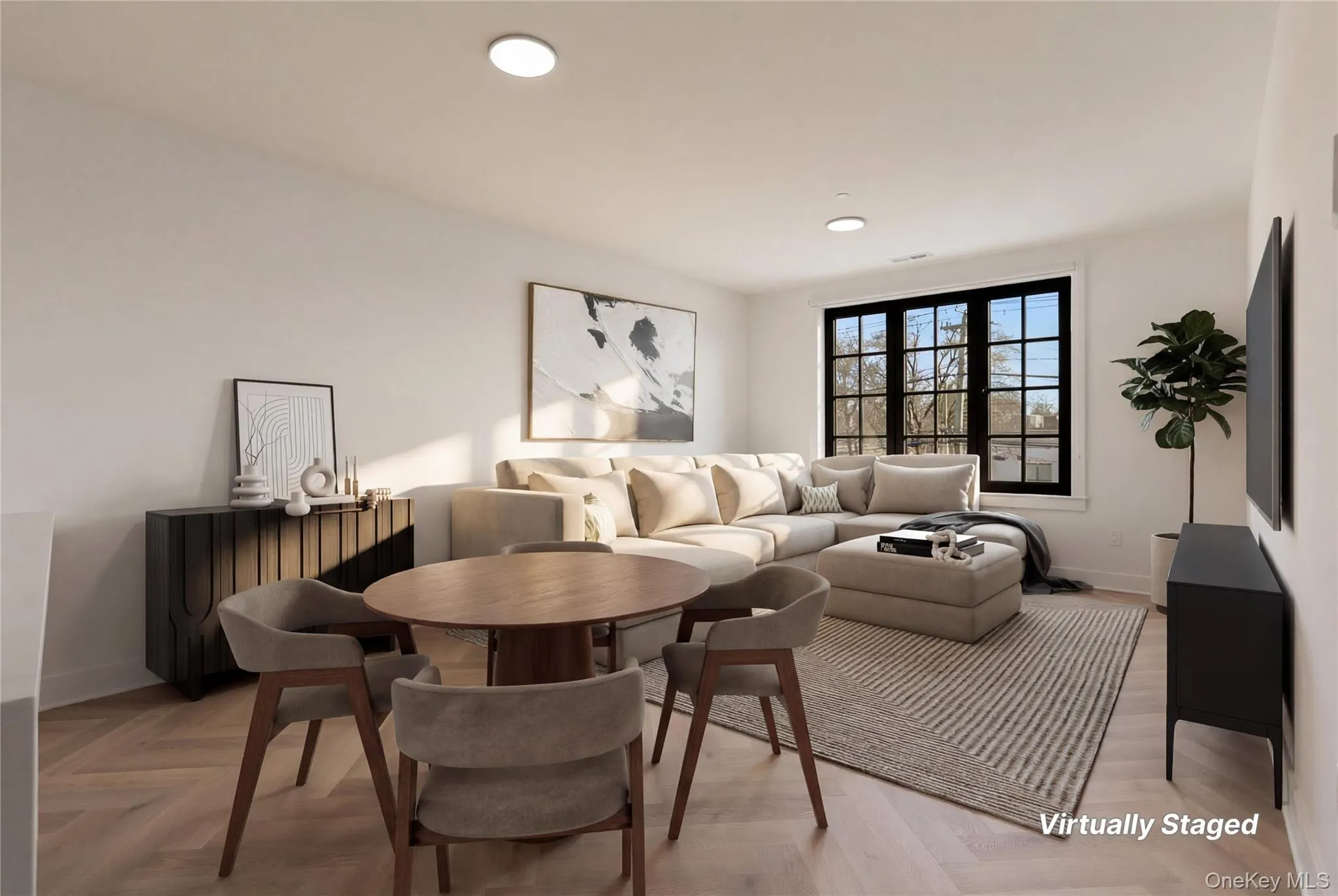 Dining room with baseboards and recessed lighting Dining room with baseboards and recessed lighting