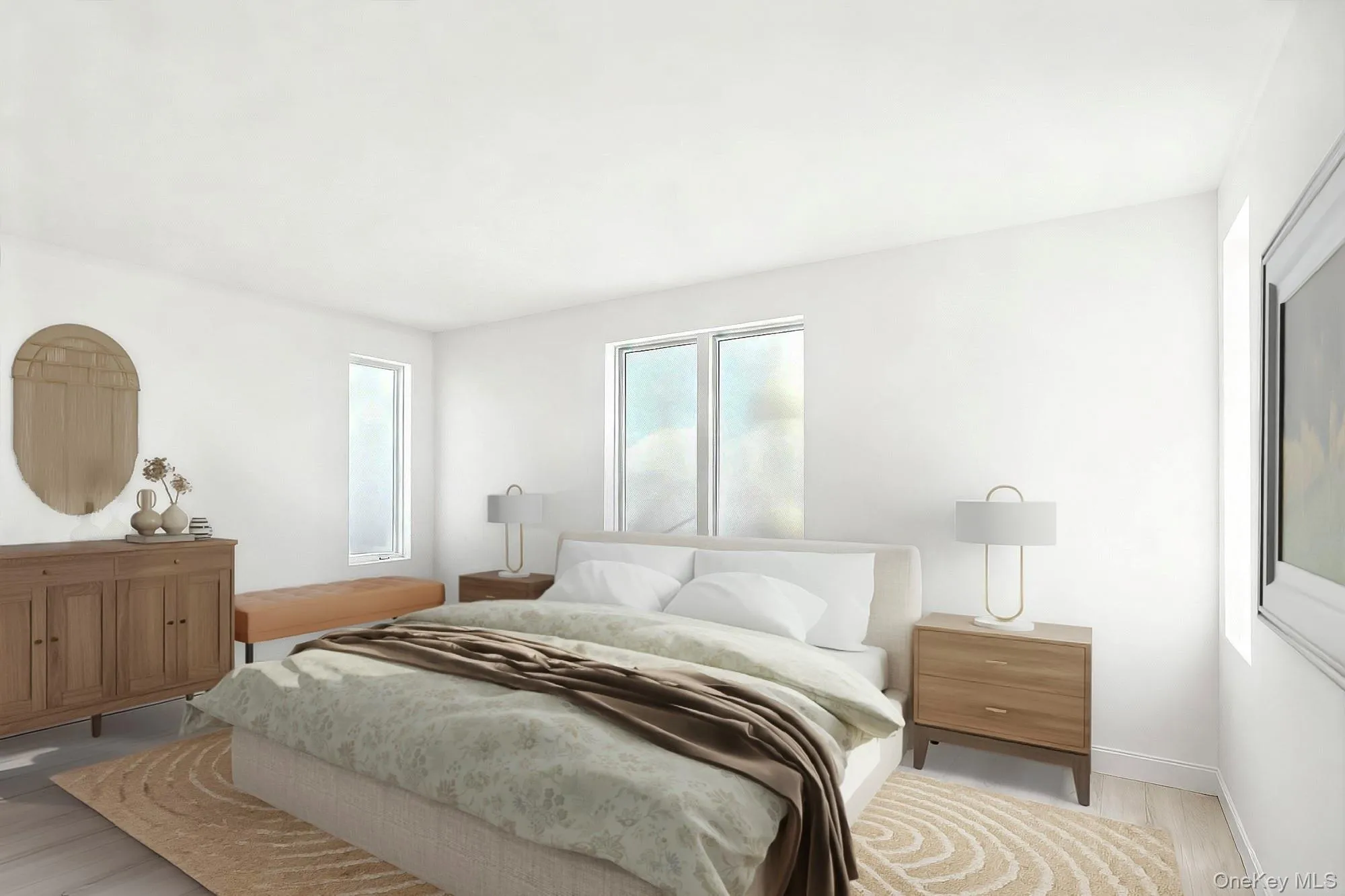 Bedroom featuring wood finished floors - virtual reno Bedroom featuring wood finished floors - virtual reno