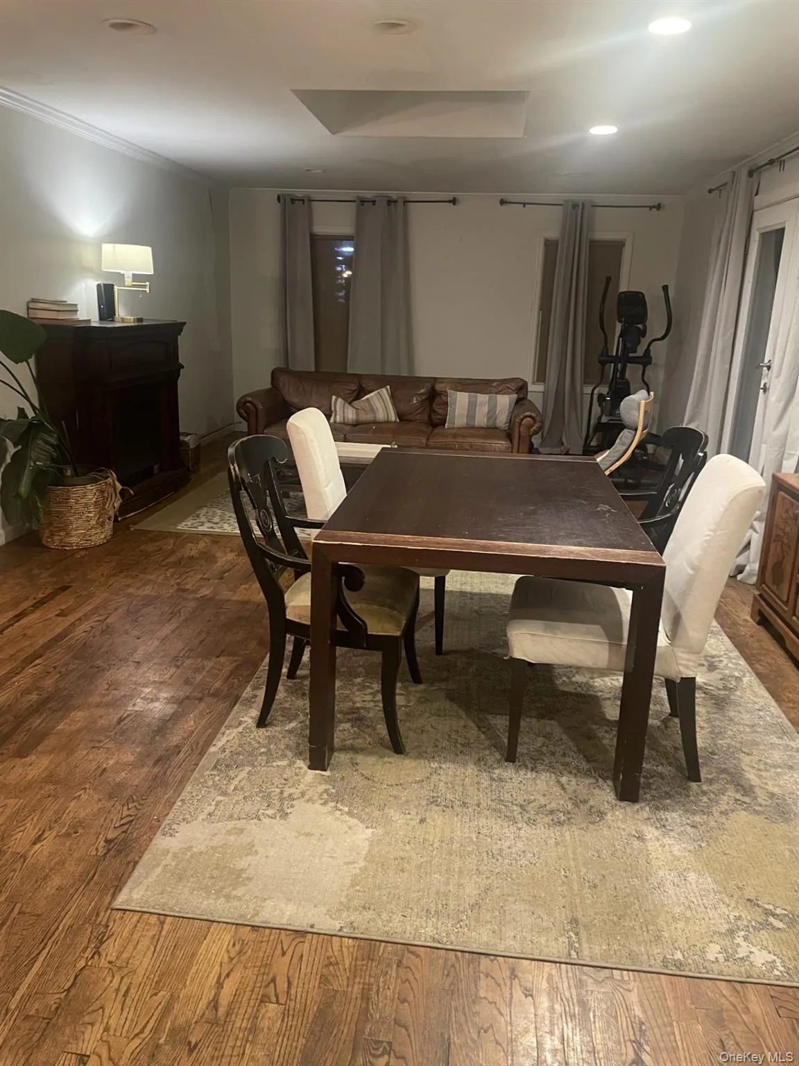 Dining area featuring wood finished floors and recessed lighting Dining area featuring wood finished floors and recessed lighting