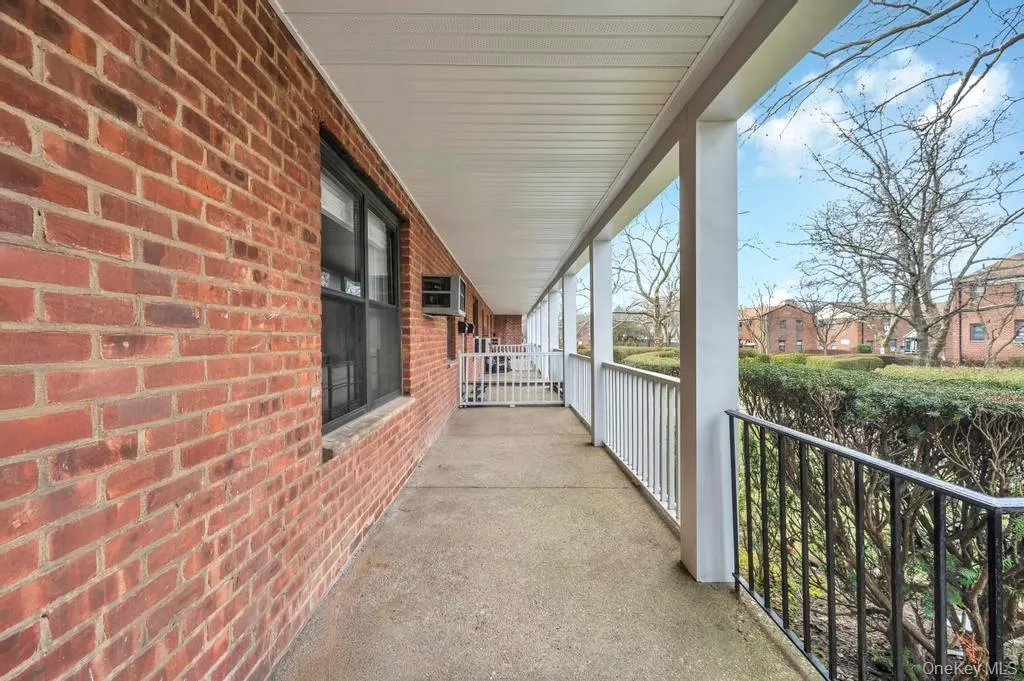Porch with a residential view Porch with a residential view