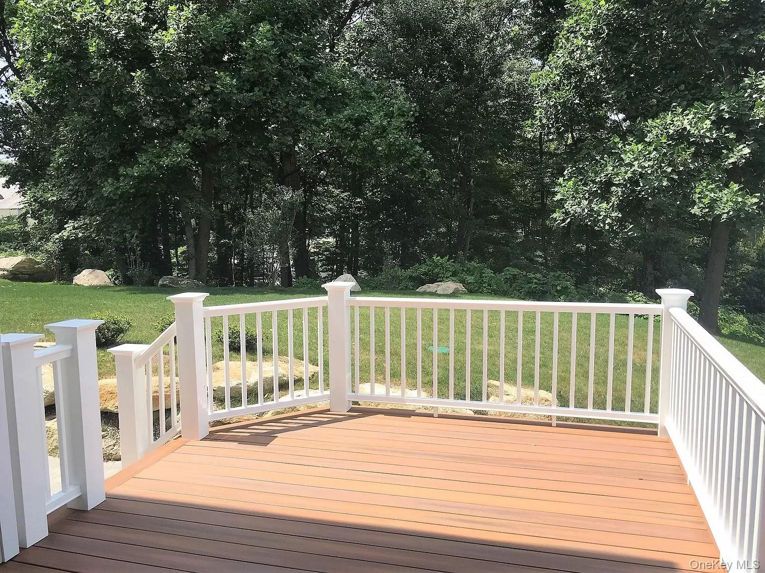 Deck with a lawn Deck with a lawn