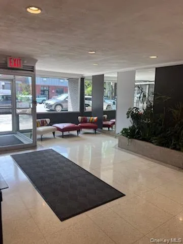 Lobby with recessed lighting Lobby with recessed lighting
