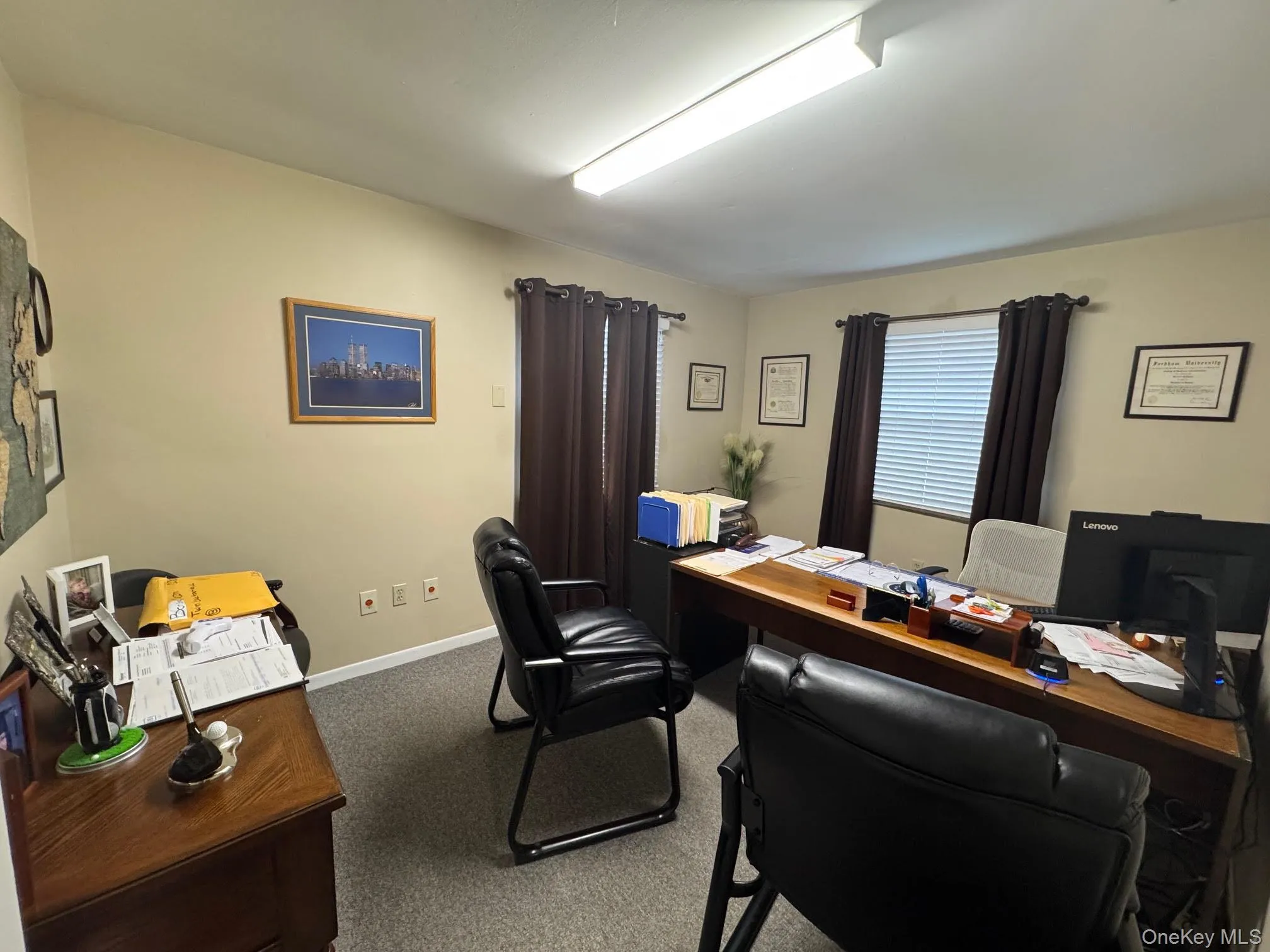 Carpeted office space Carpeted office space