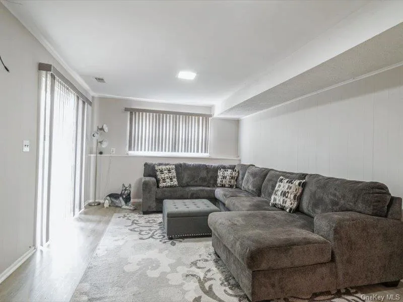 Living room with wood finished floors Living room with wood finished floors