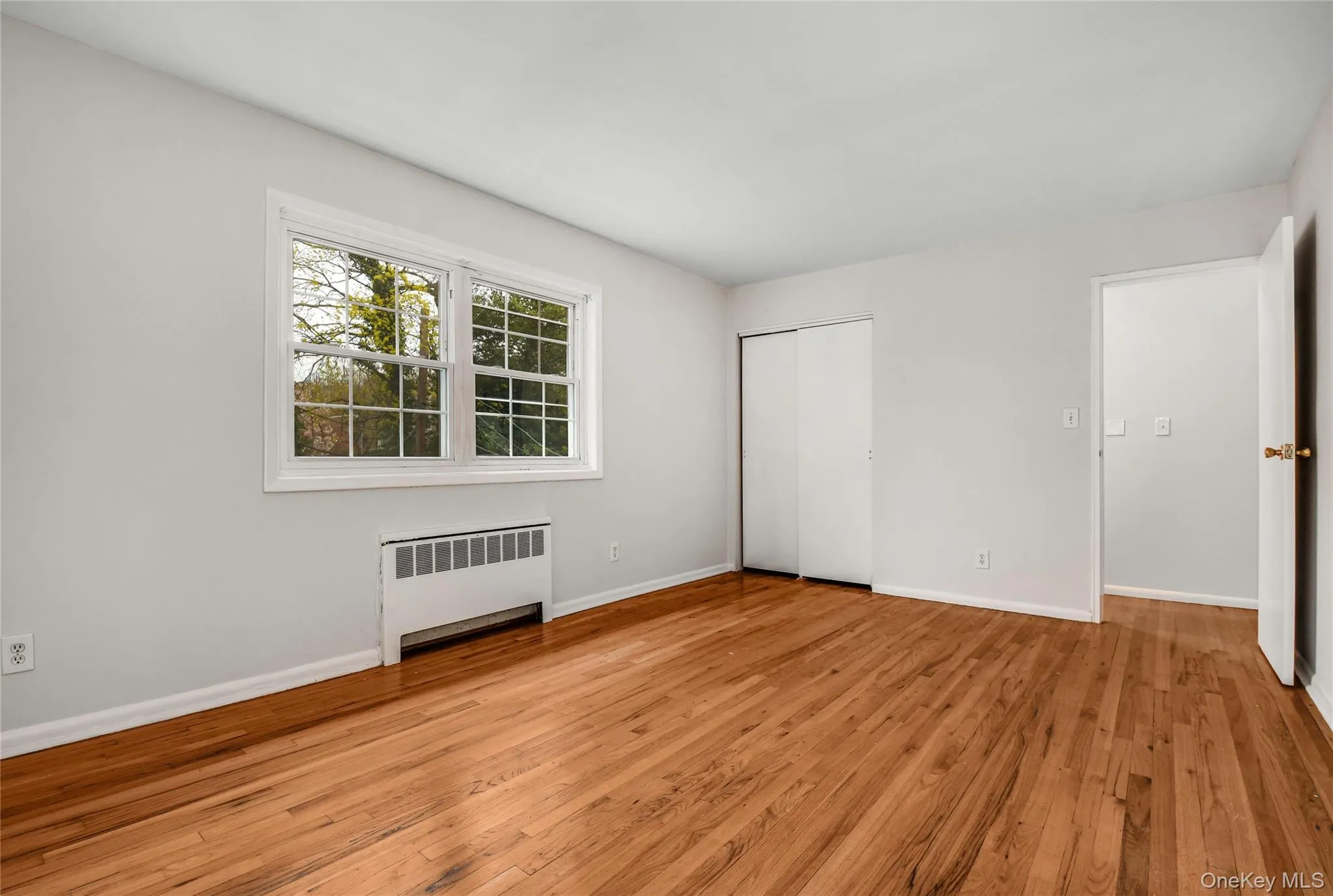 Bedroom with one double closet Bedroom with one double closet