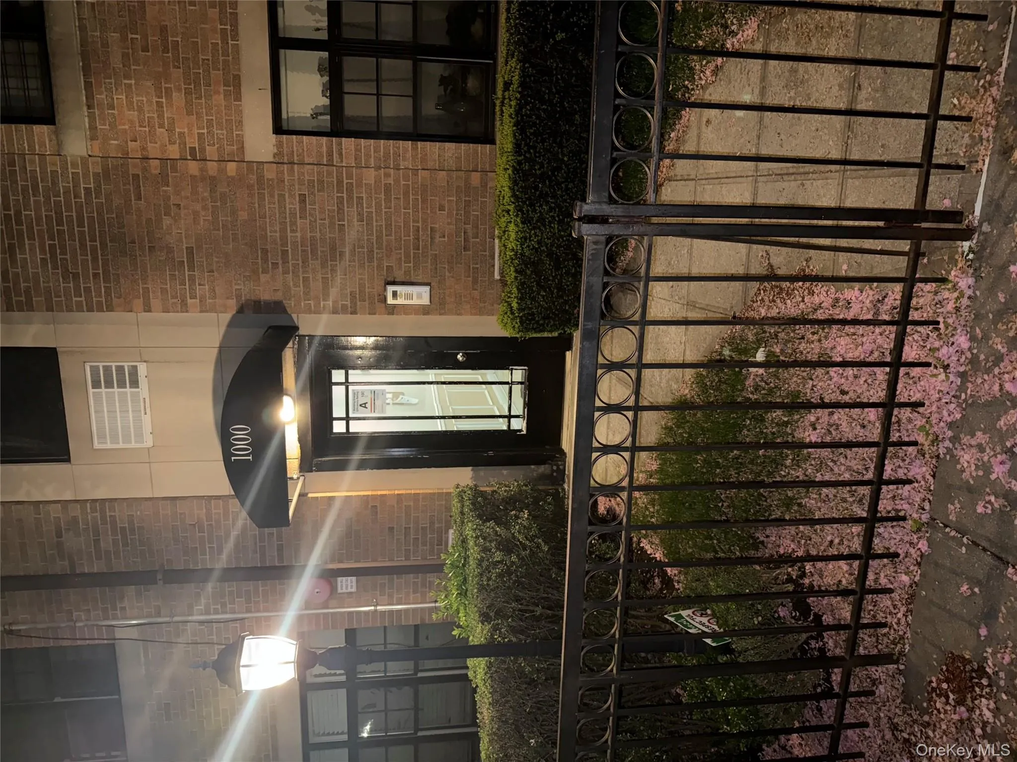 Doorway to property with brick siding Doorway to property with brick siding