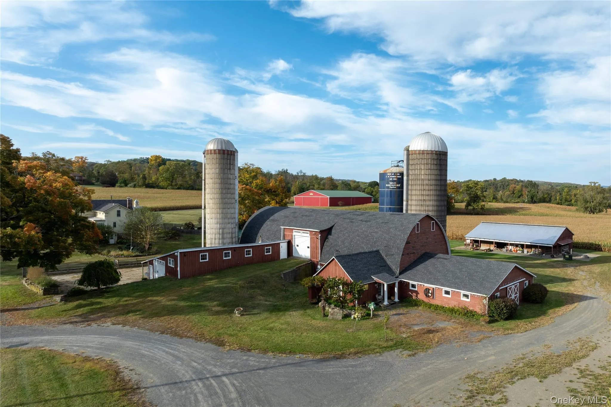 Dairy barn and storage barns Dairy barn and storage barns