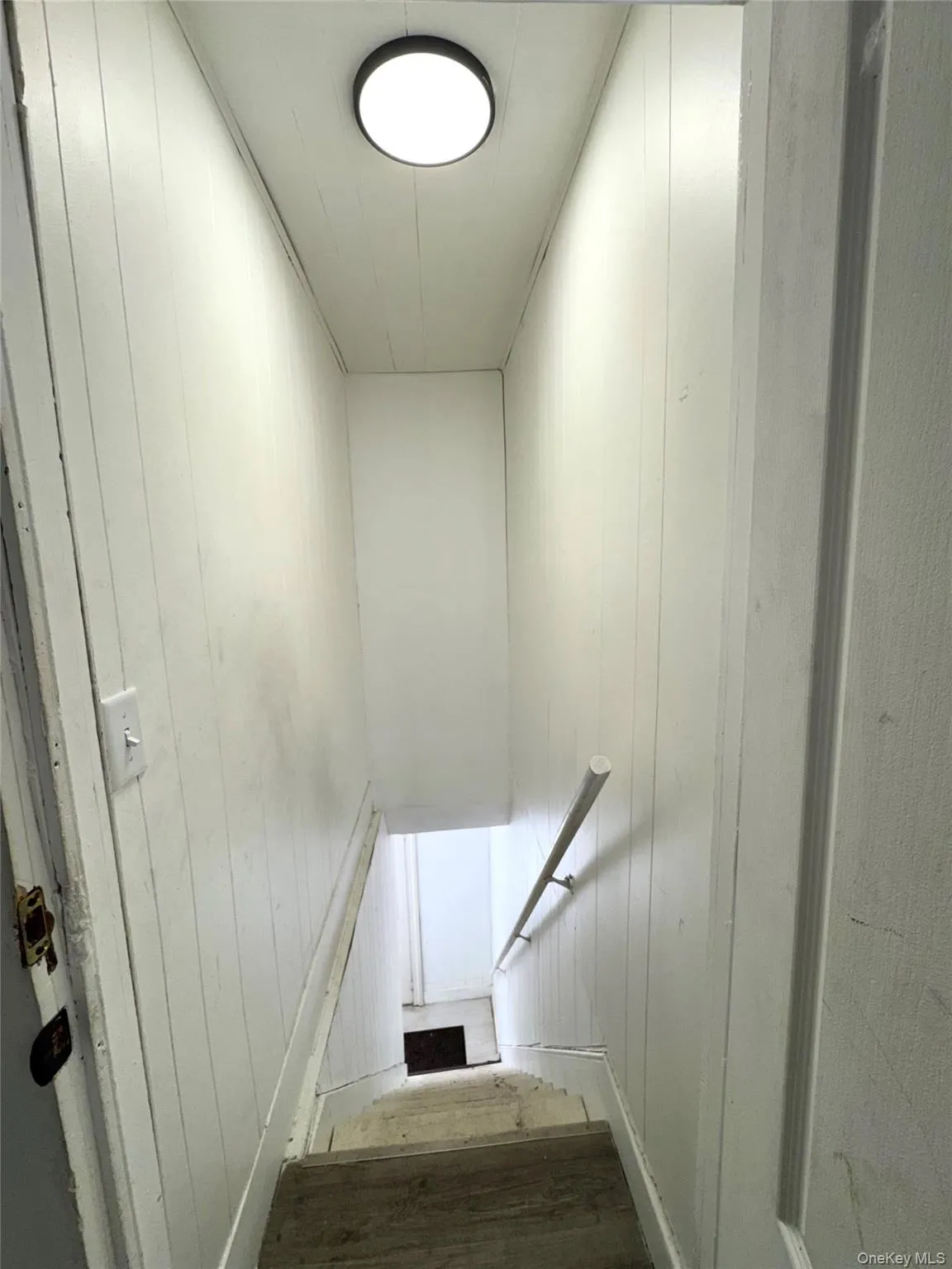 Stairs with wood walls Stairs with wood walls