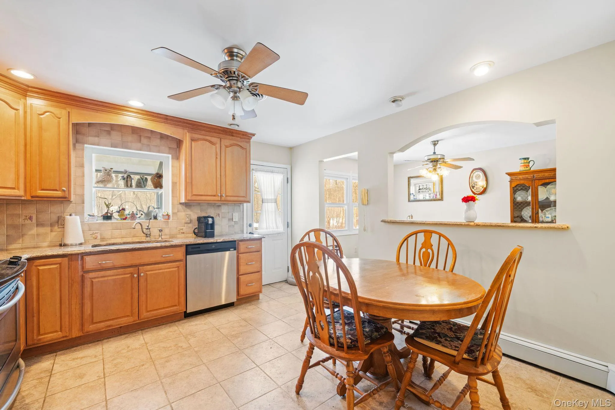 Eat in kitchen with door to outside deck Eat in kitchen with door to outside deck