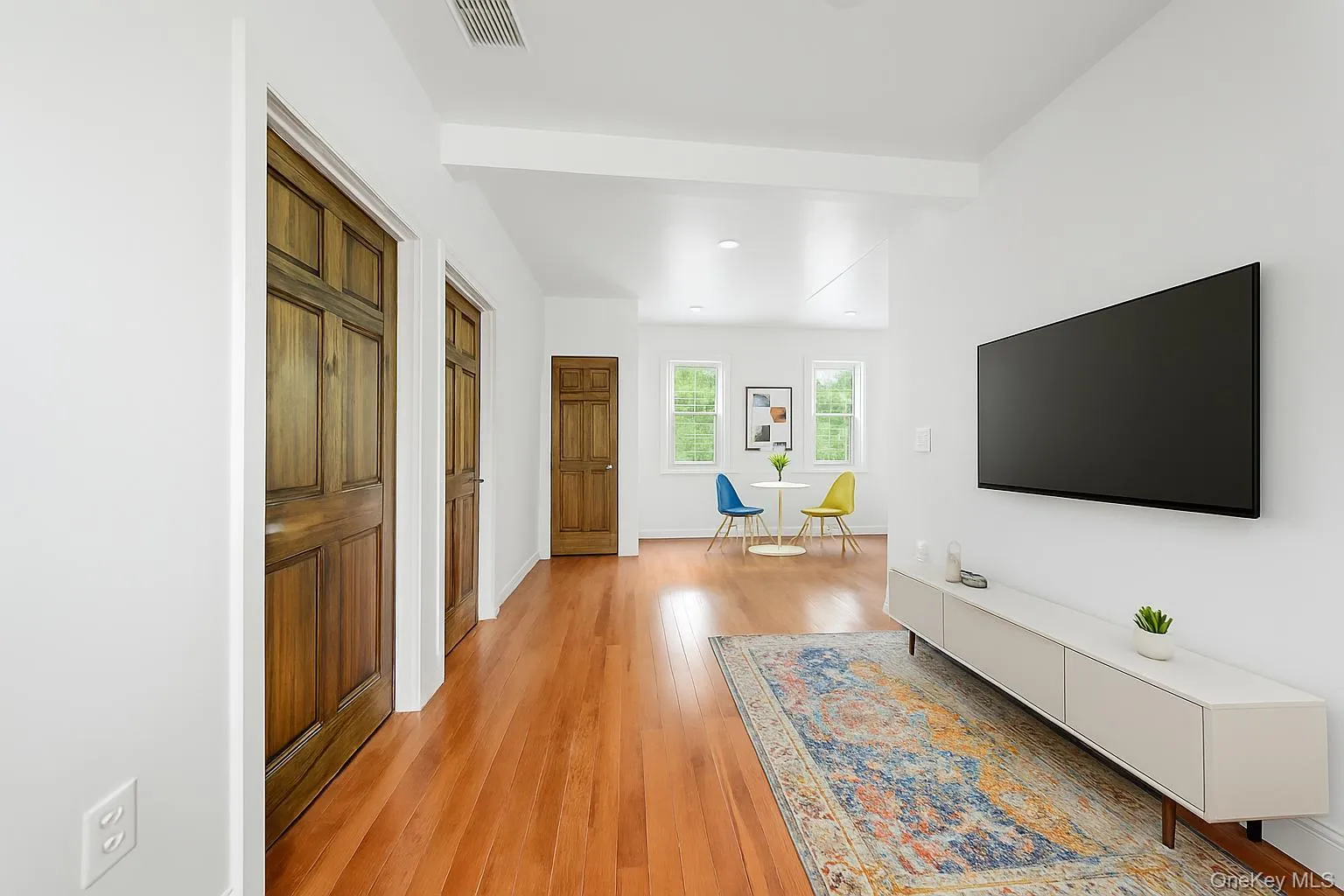 AI generated virtually staged open living room AI generated virtually staged open living room