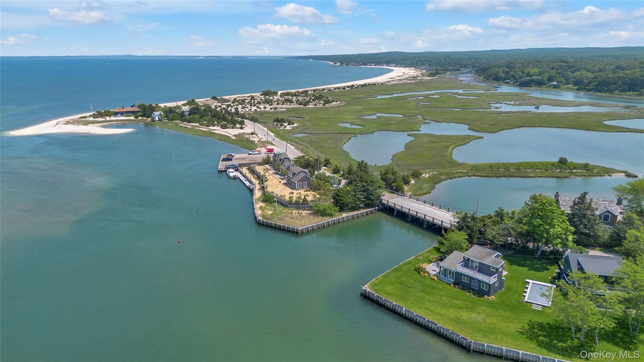 Aerial view of a large body of water Aerial view of a large body of water