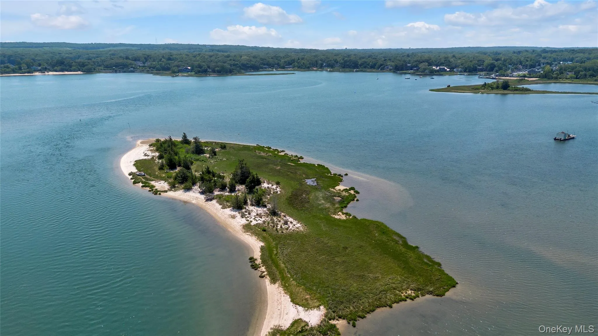 Drone / aerial view of a nearby body of water Drone / aerial view of a nearby body of water