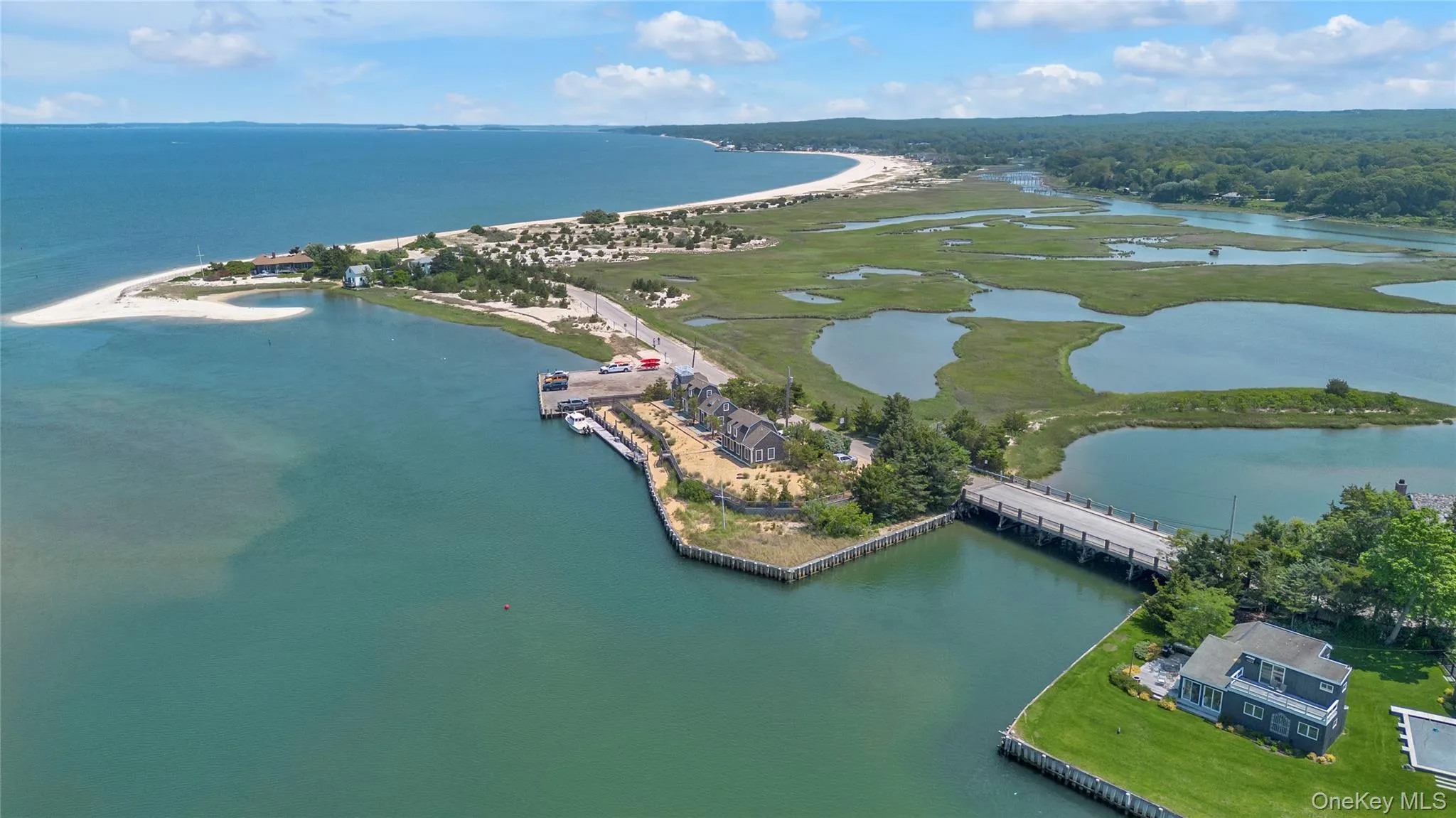 Aerial view of a large body of water Aerial view of a large body of water
