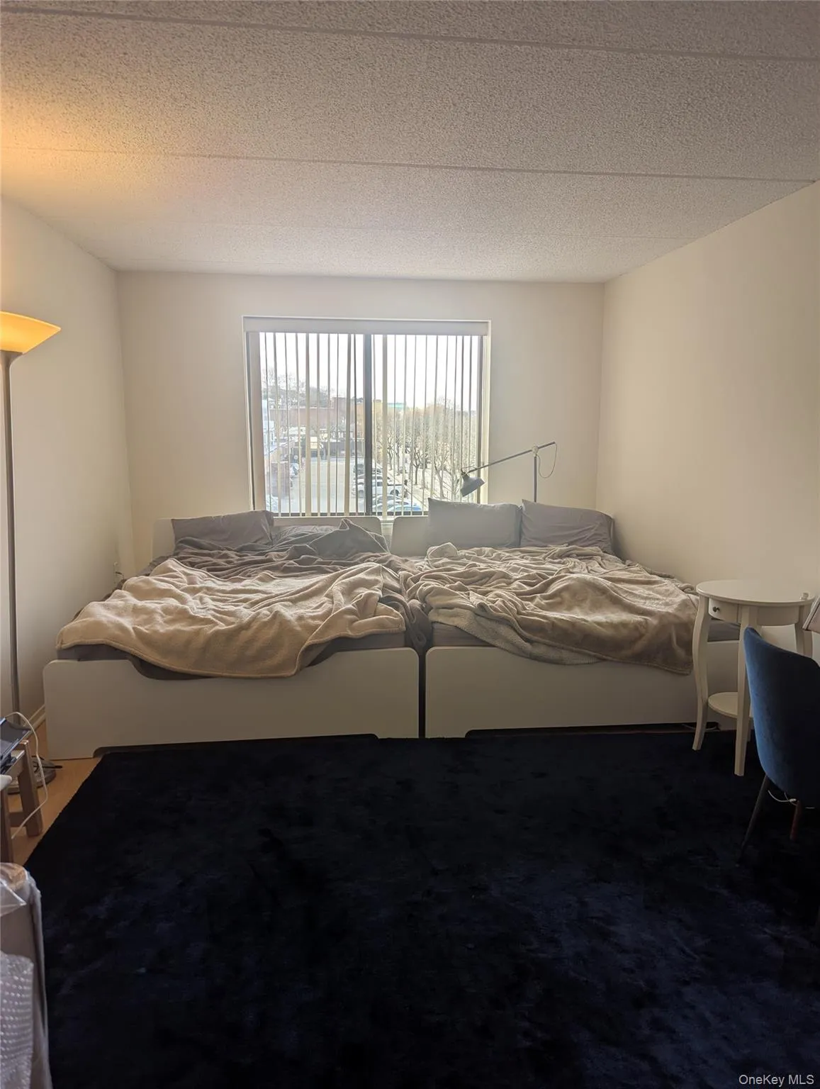 Spacious primary bedroom with two double closets Spacious primary bedroom with two double closets