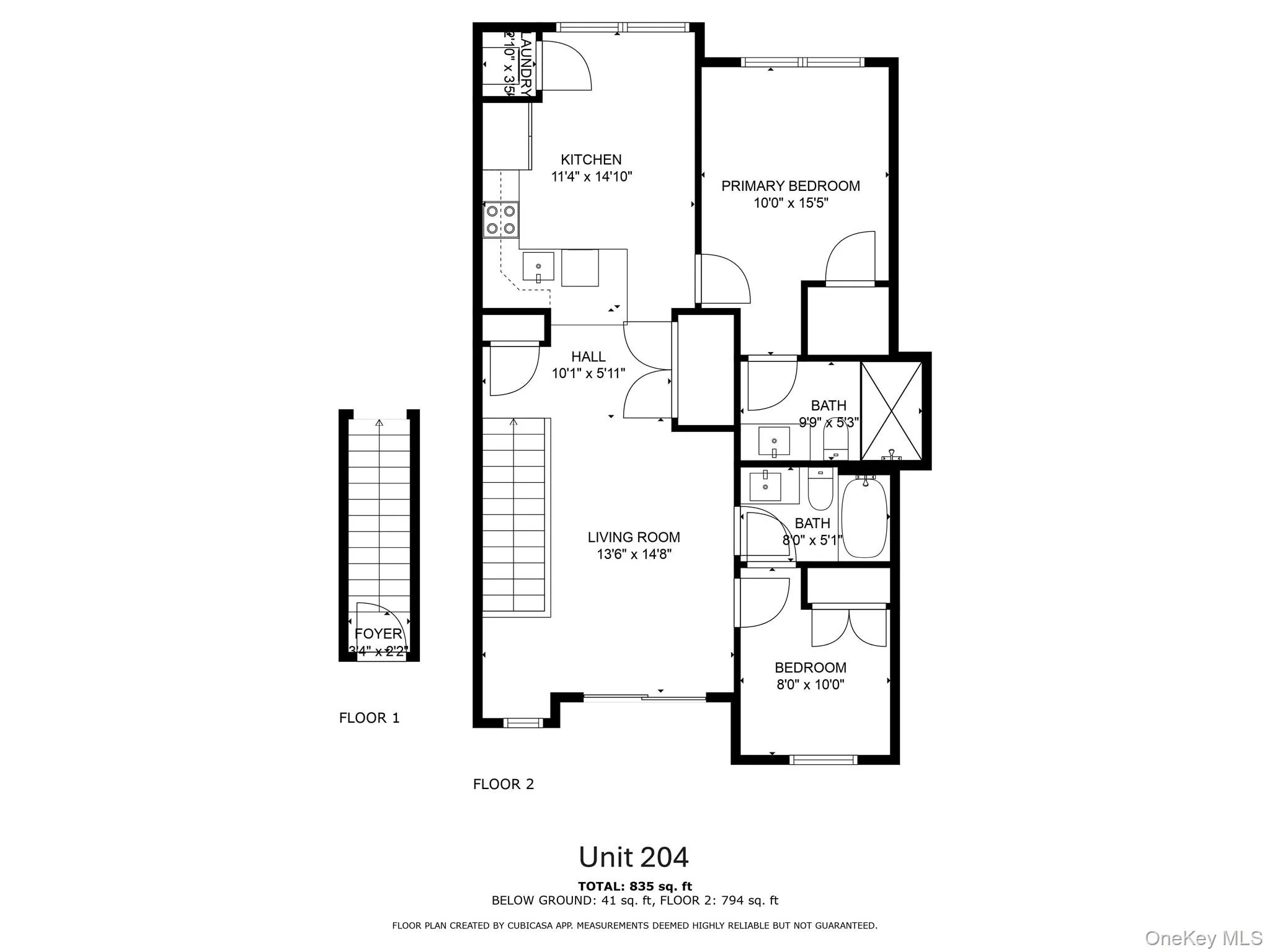 Floor Plan - Unit 204 Floor Plan - Unit 204