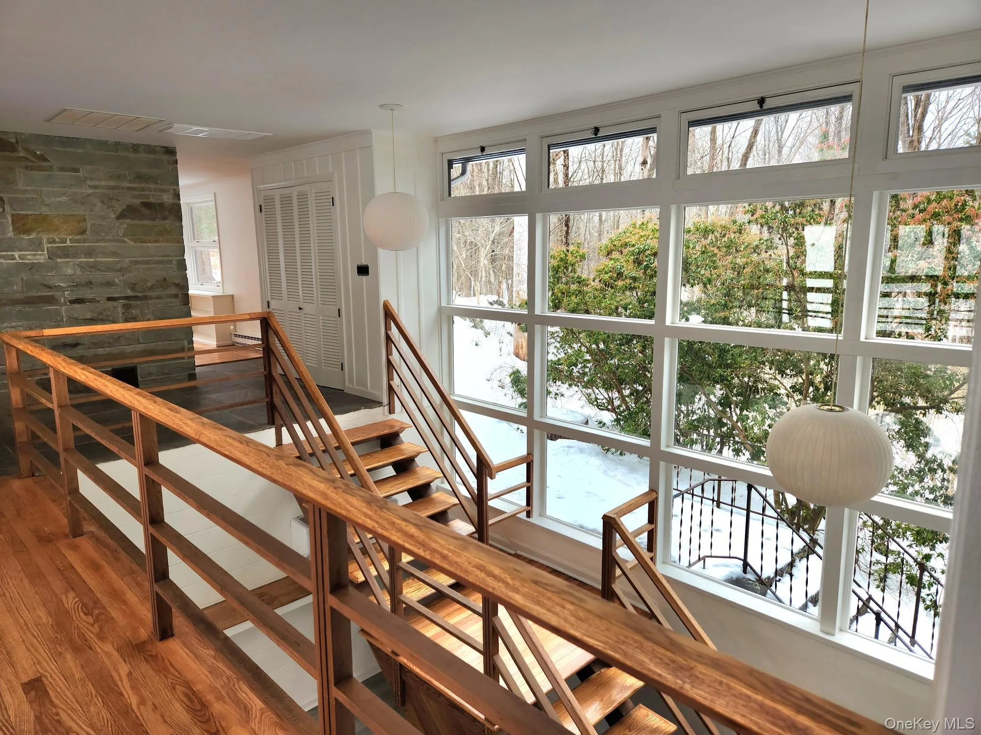 Stairway with wood finished floors Stairway with wood finished floors